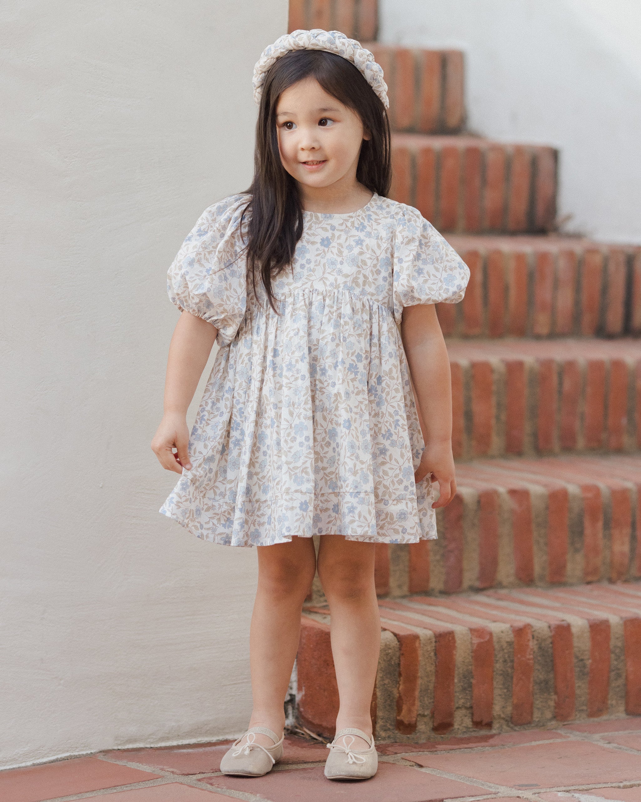 Bandeau tressé || Jardin bleu