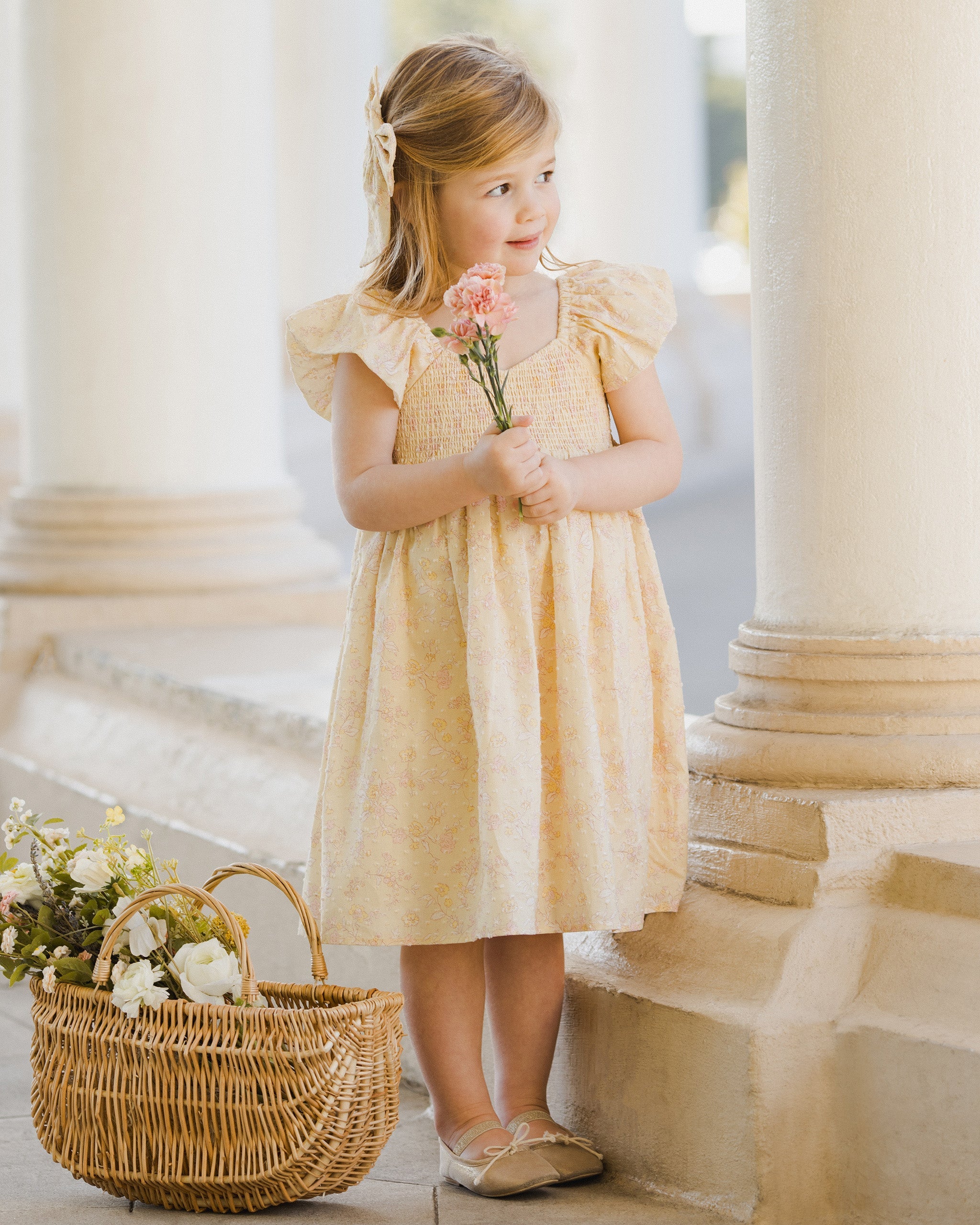 Robe Hazel | Motif floral citron