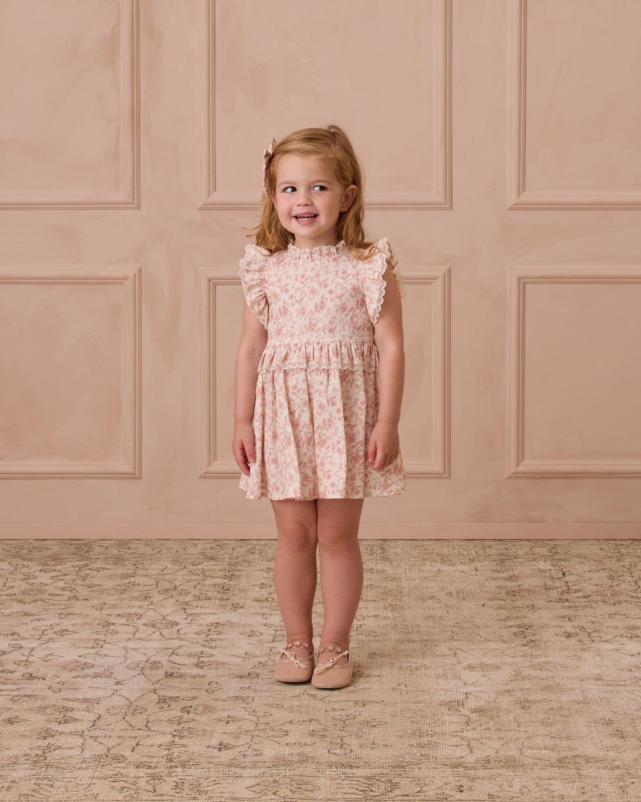 Robe Alice | Toile rose