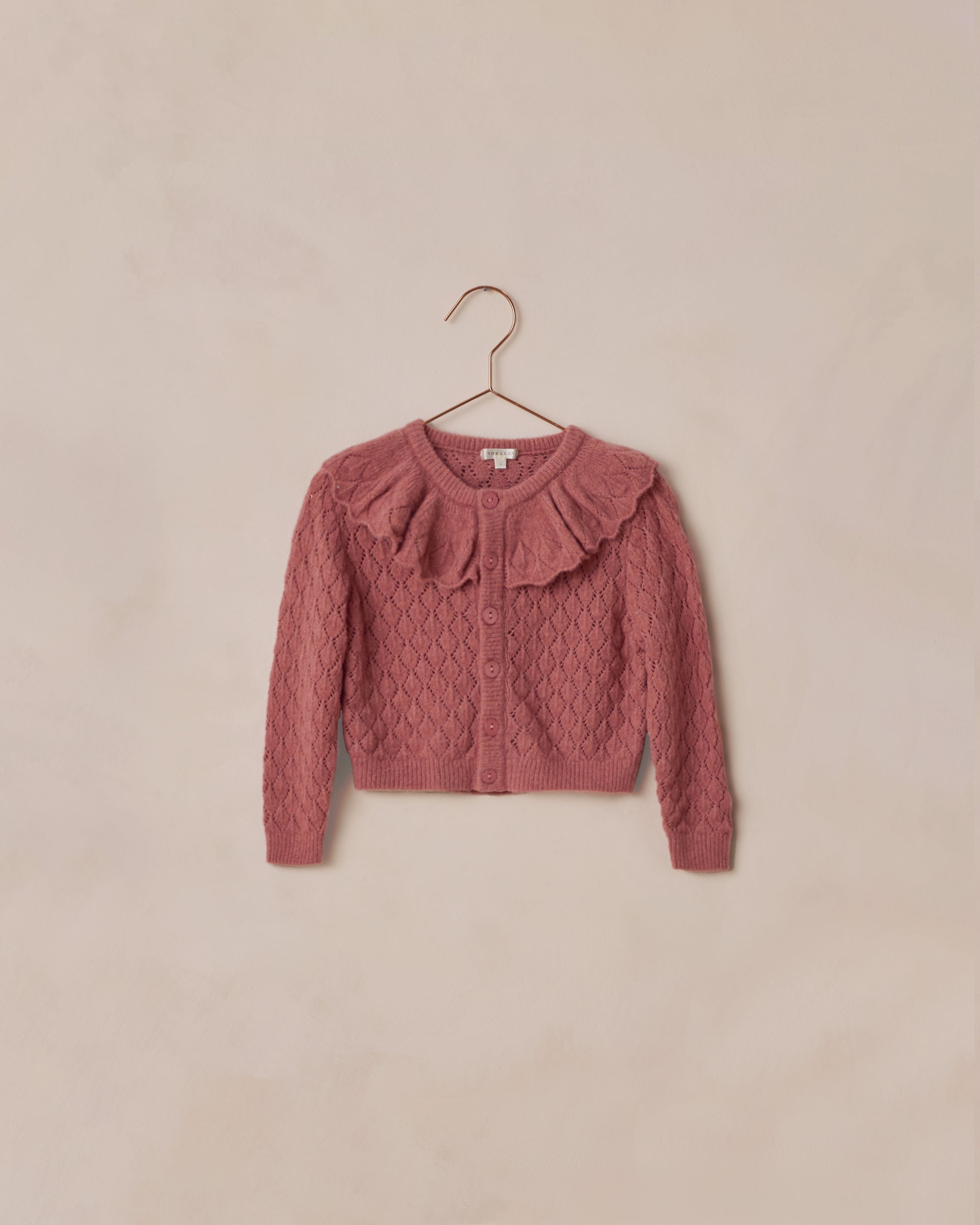 Cardigan à volants | Framboise