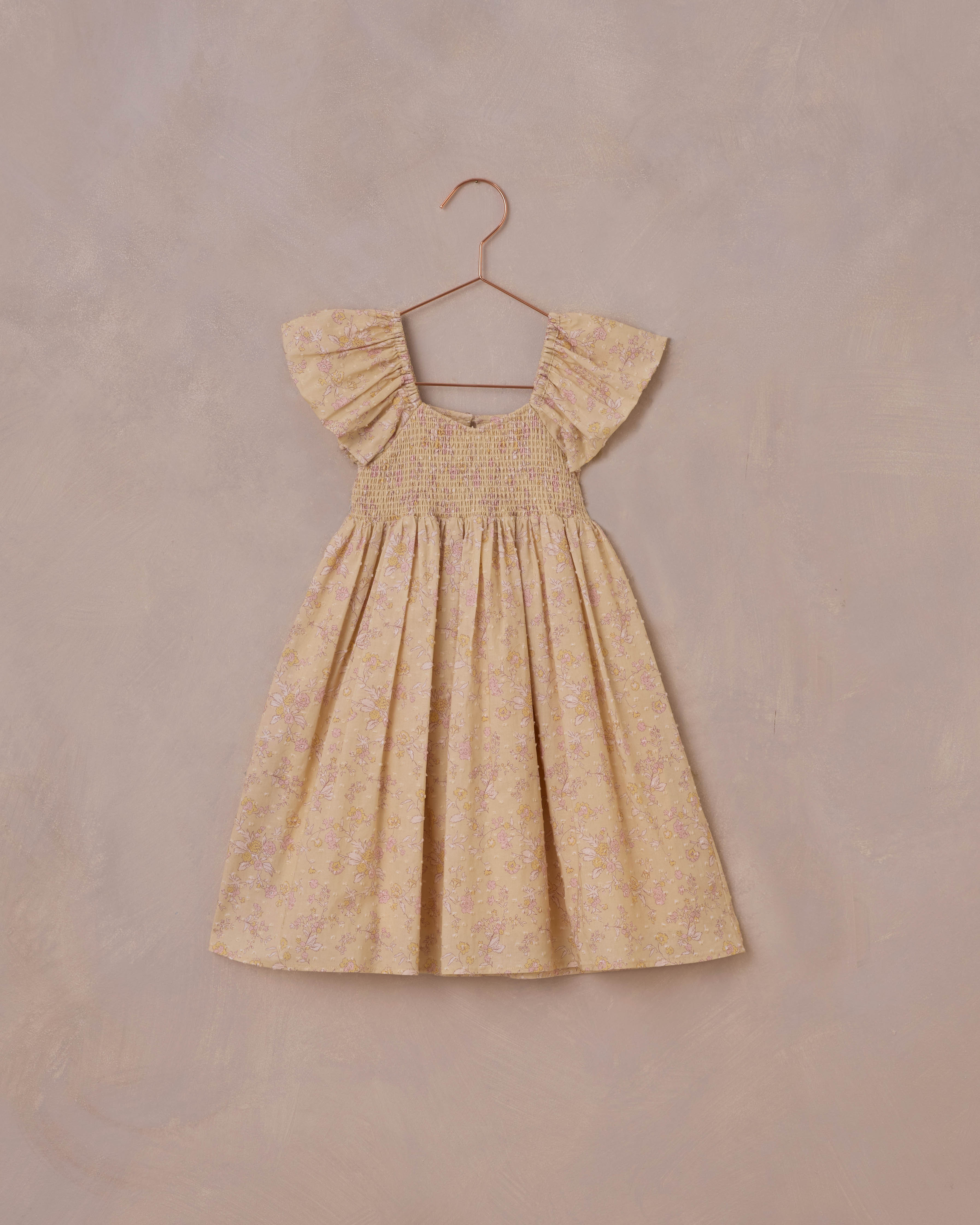 Robe Hazel | Motif floral citron