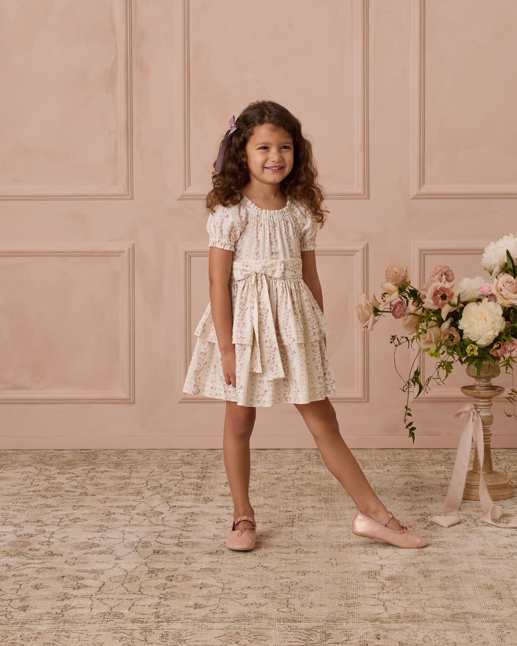 Robe Annette | Rayures florales