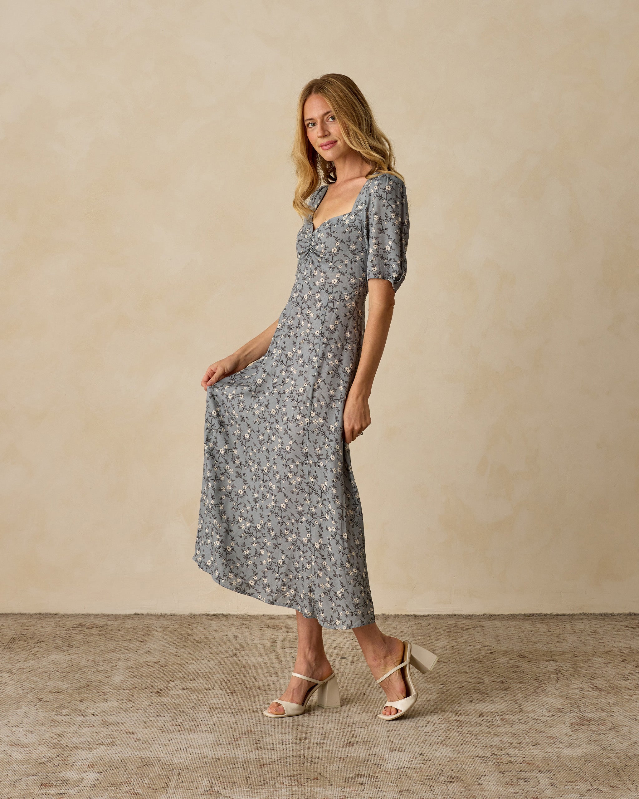 Violet Dress || French Blue Floral – Noralee