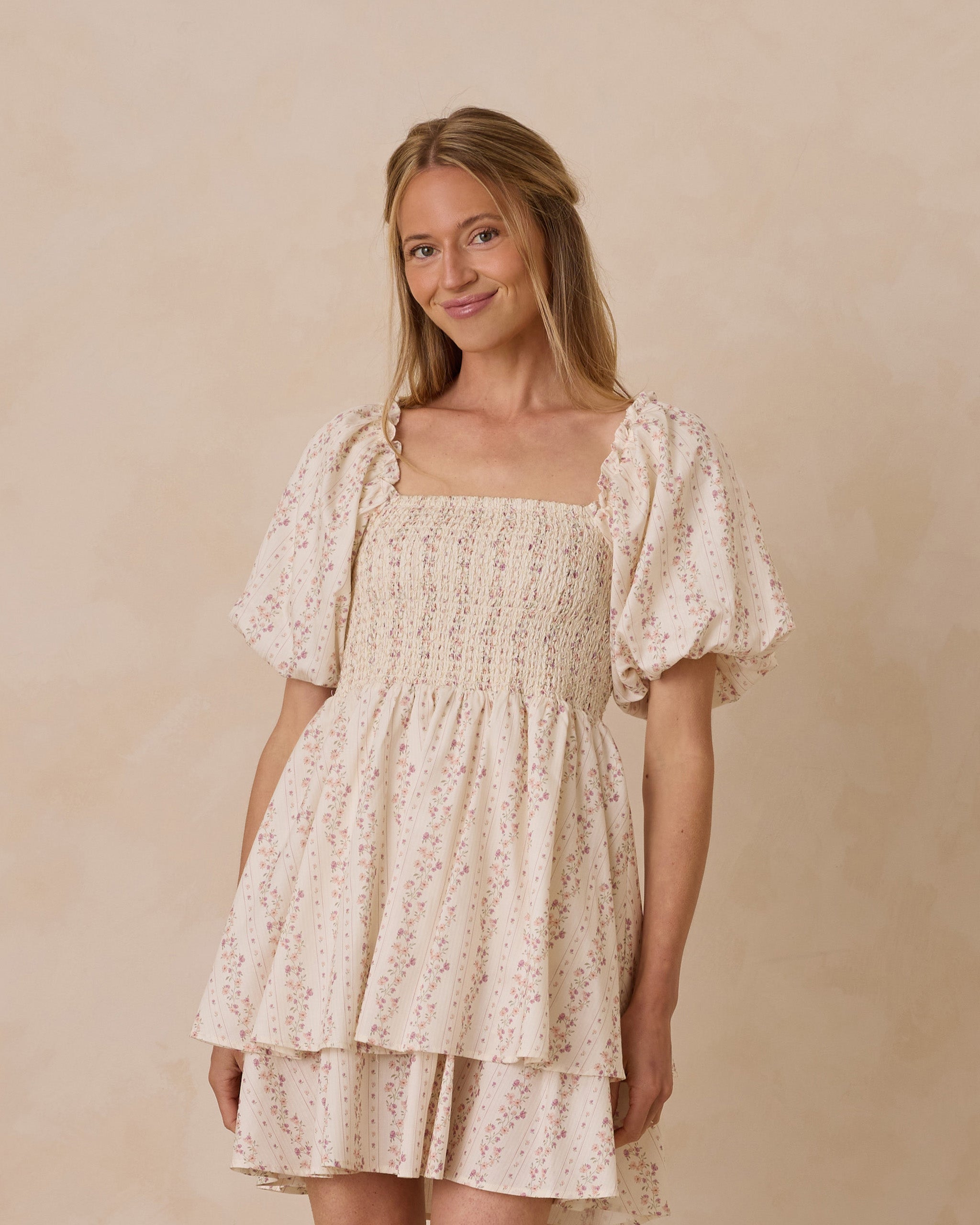 Robe Annette || Rayures florales