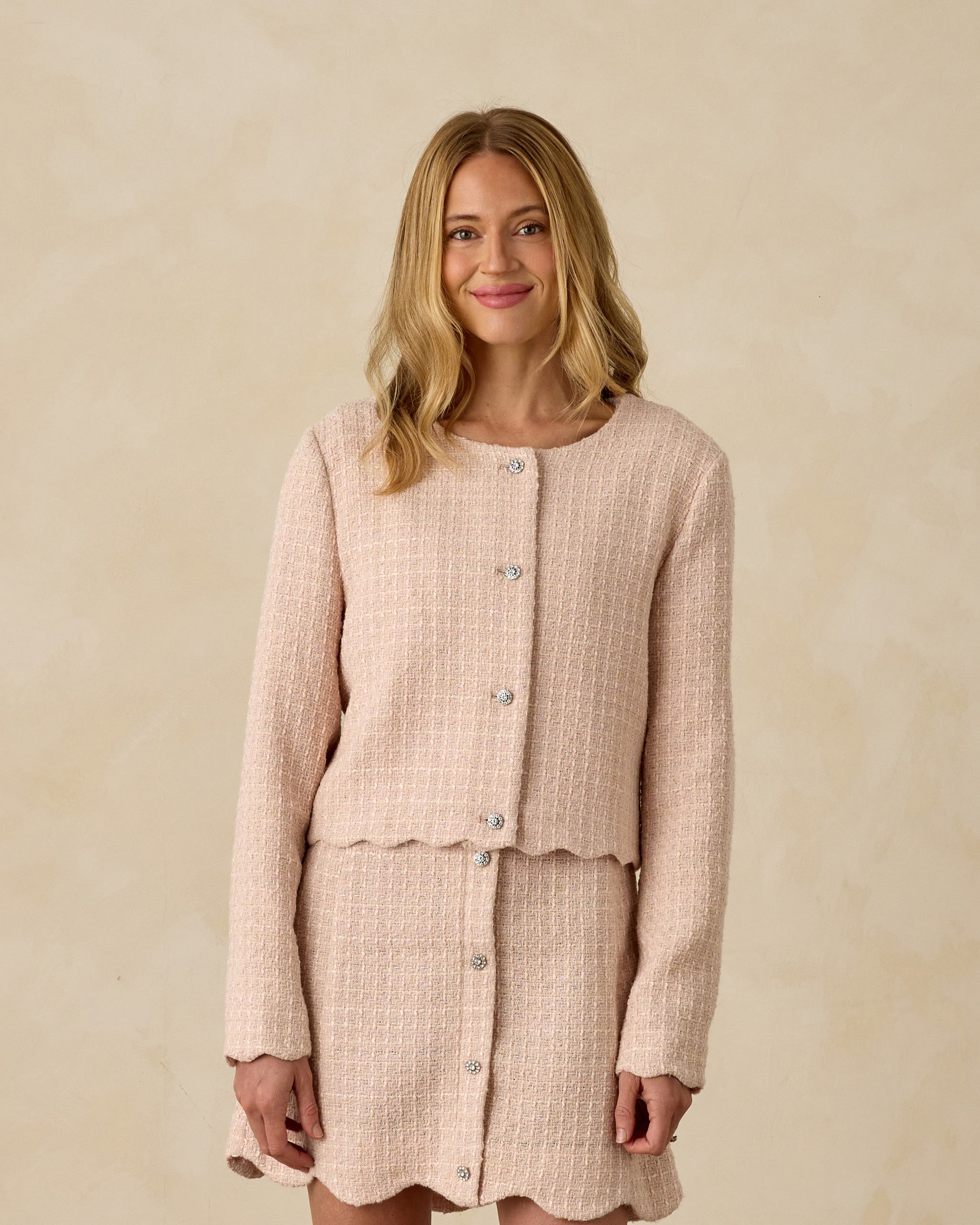 Veste en tweed || Rose