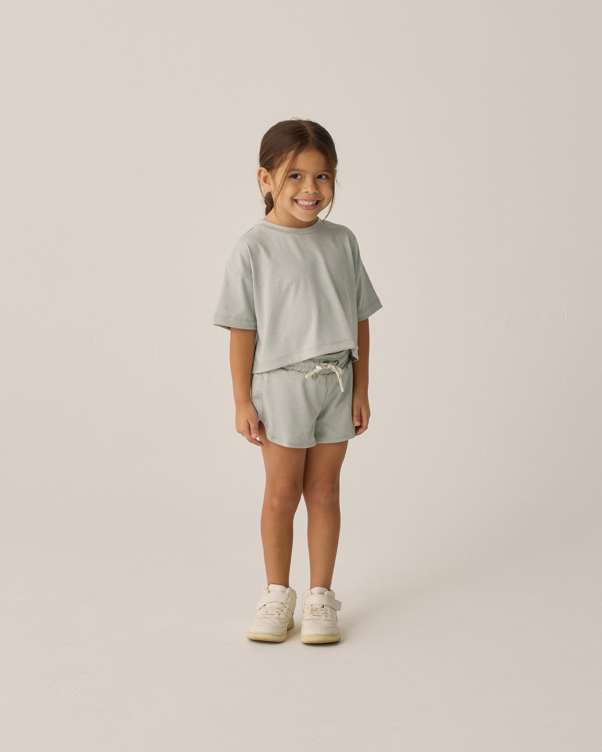 T-shirt court technique || Écume de mer chinée