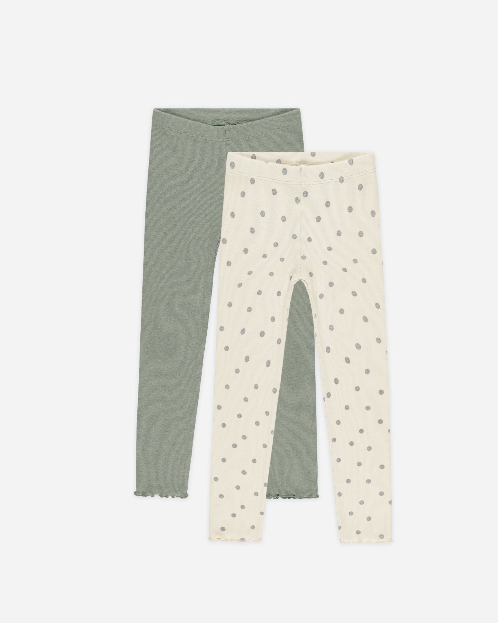 Ensemble legging côtelé || Pois, eucalyptus