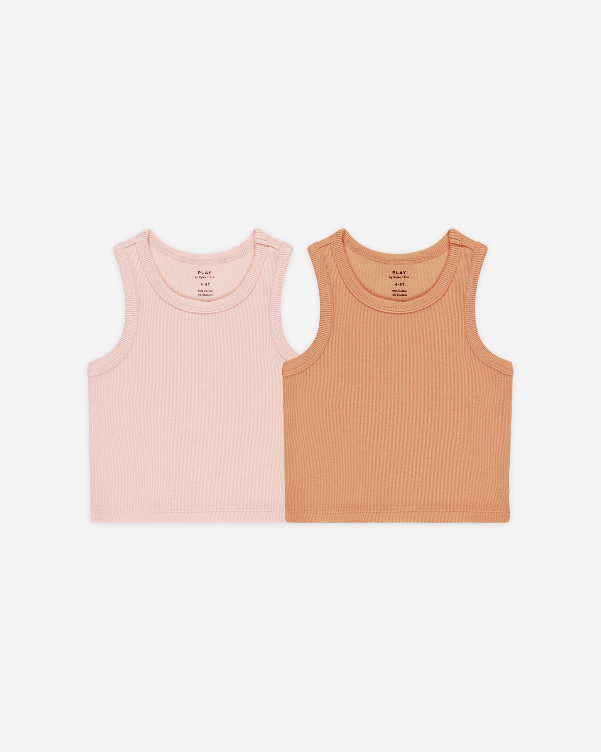 Ensemble débardeur côtelé || Rose, pamplemousse