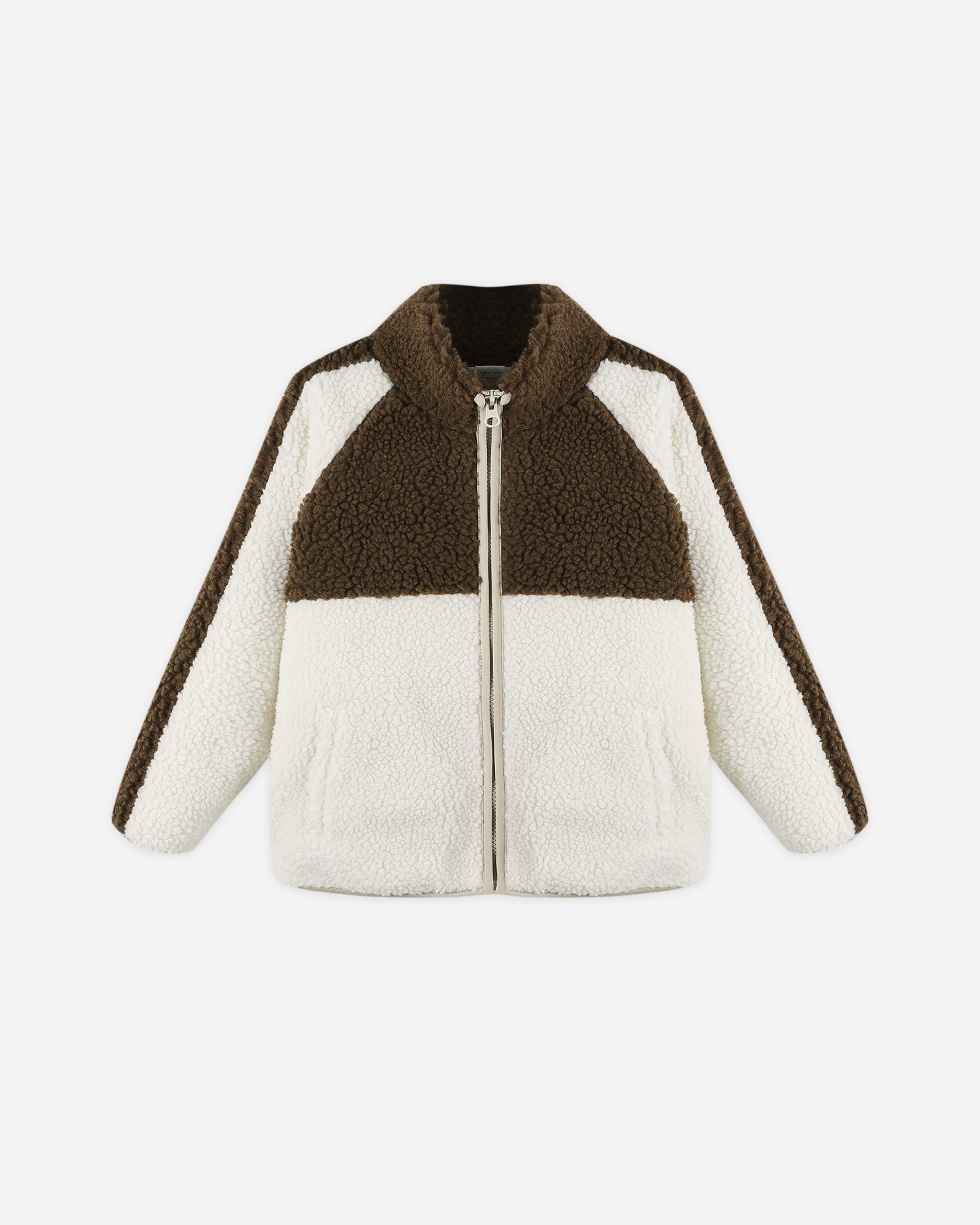 Veste Sherpa Trails || Bloc de couleur marron