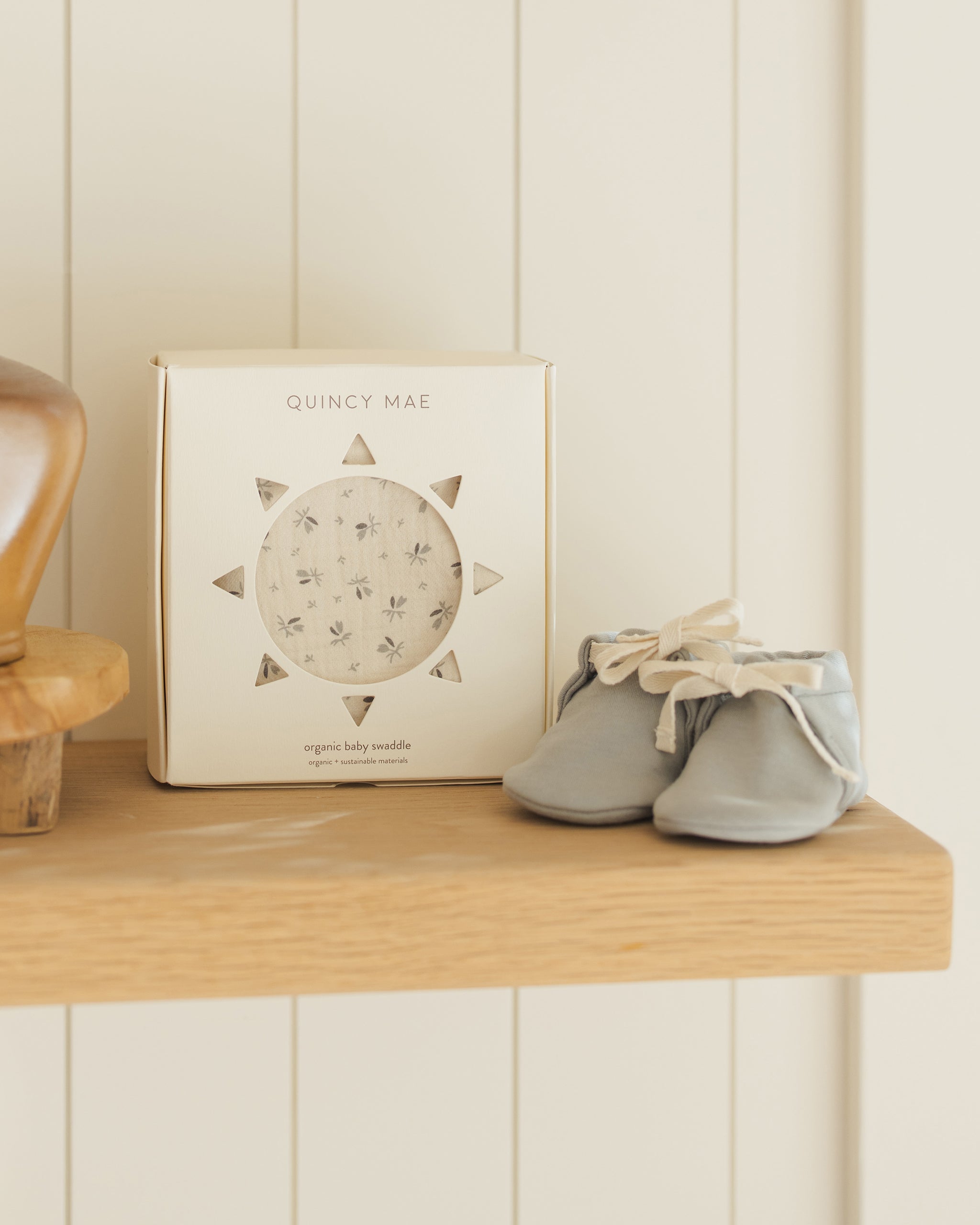 Chaussons bébé || Bleu acier