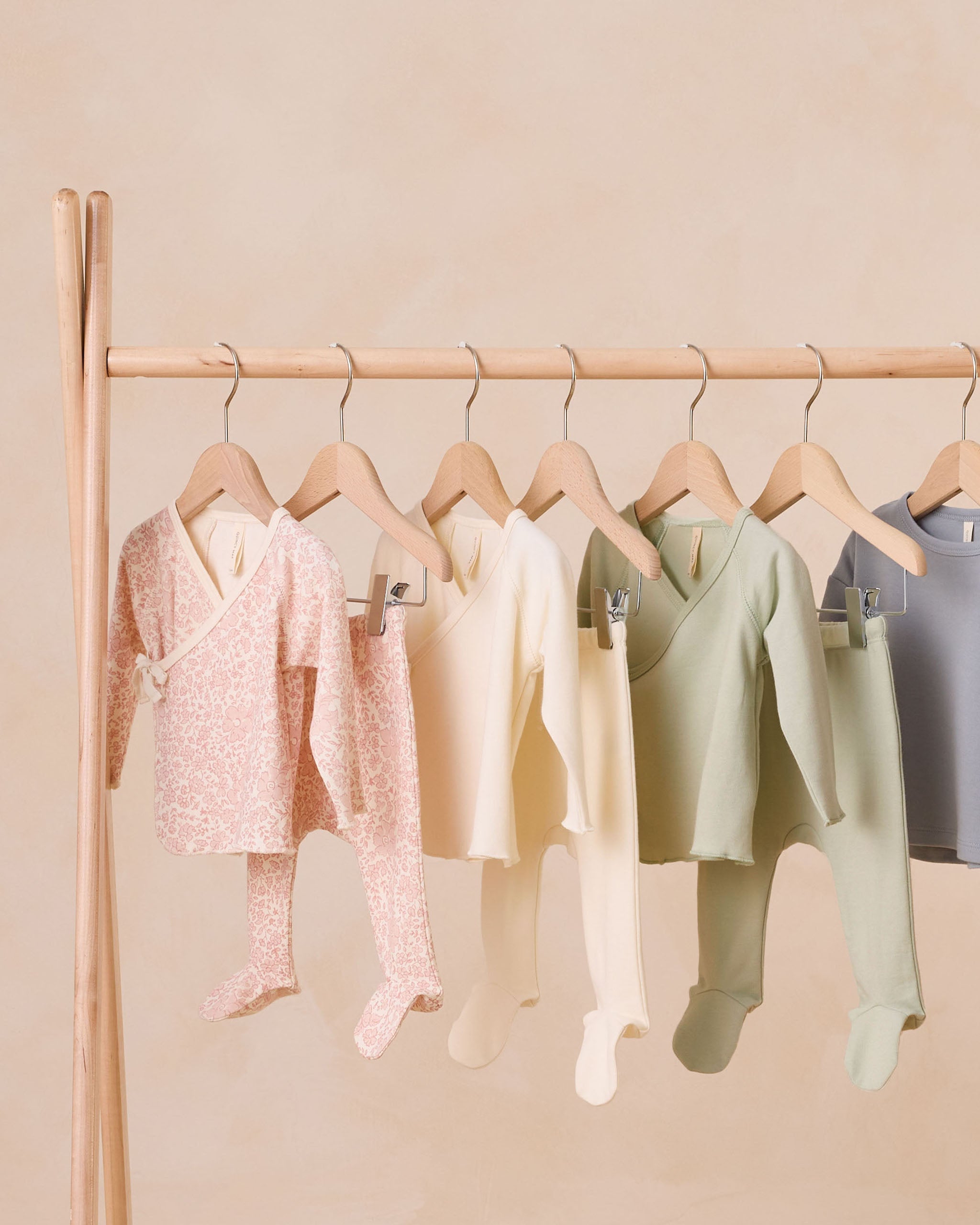 Ensemble haut cache-cœur et pantalon à pieds || Menthe