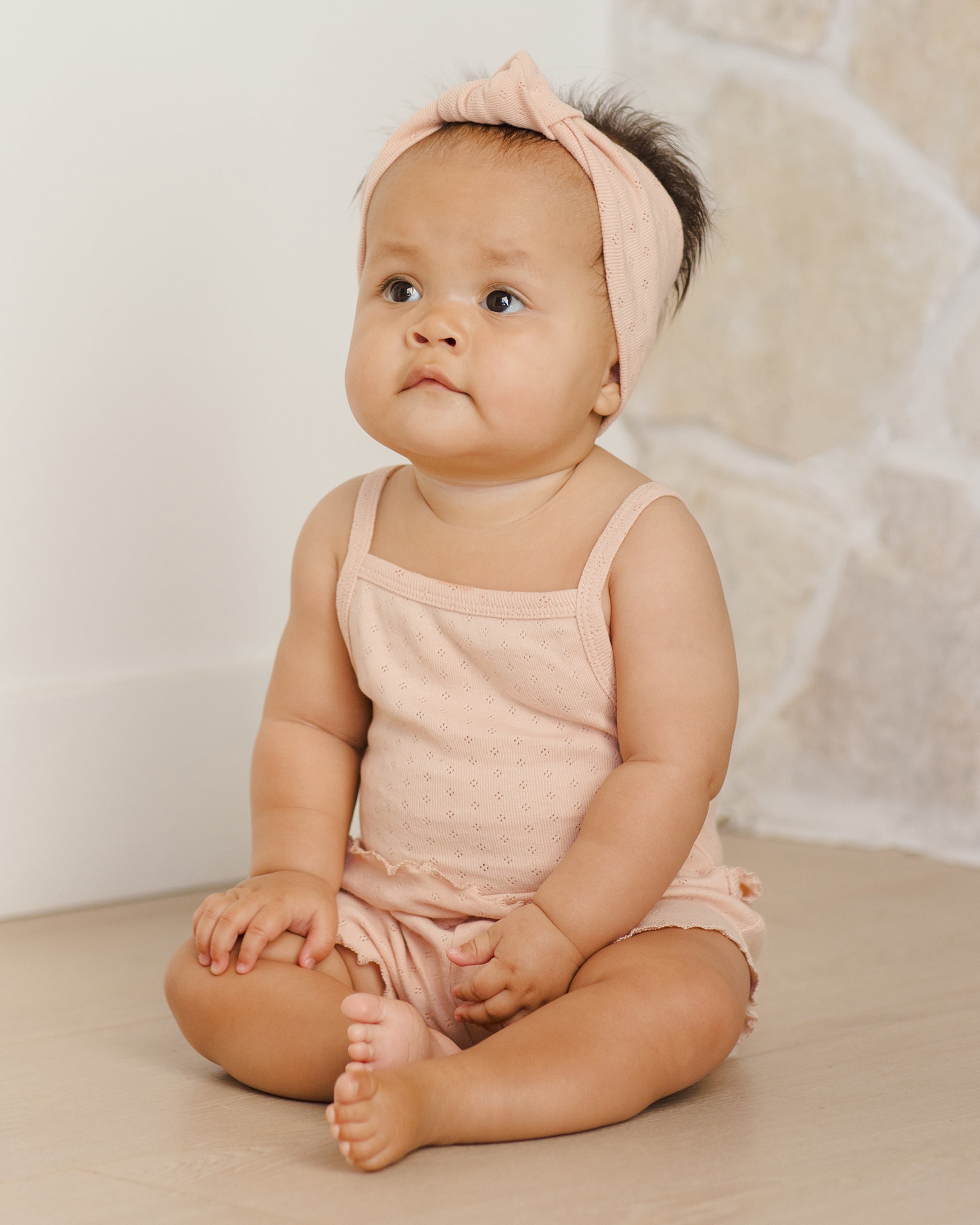 -Pointelle Tank + Shortie Set || Melon-