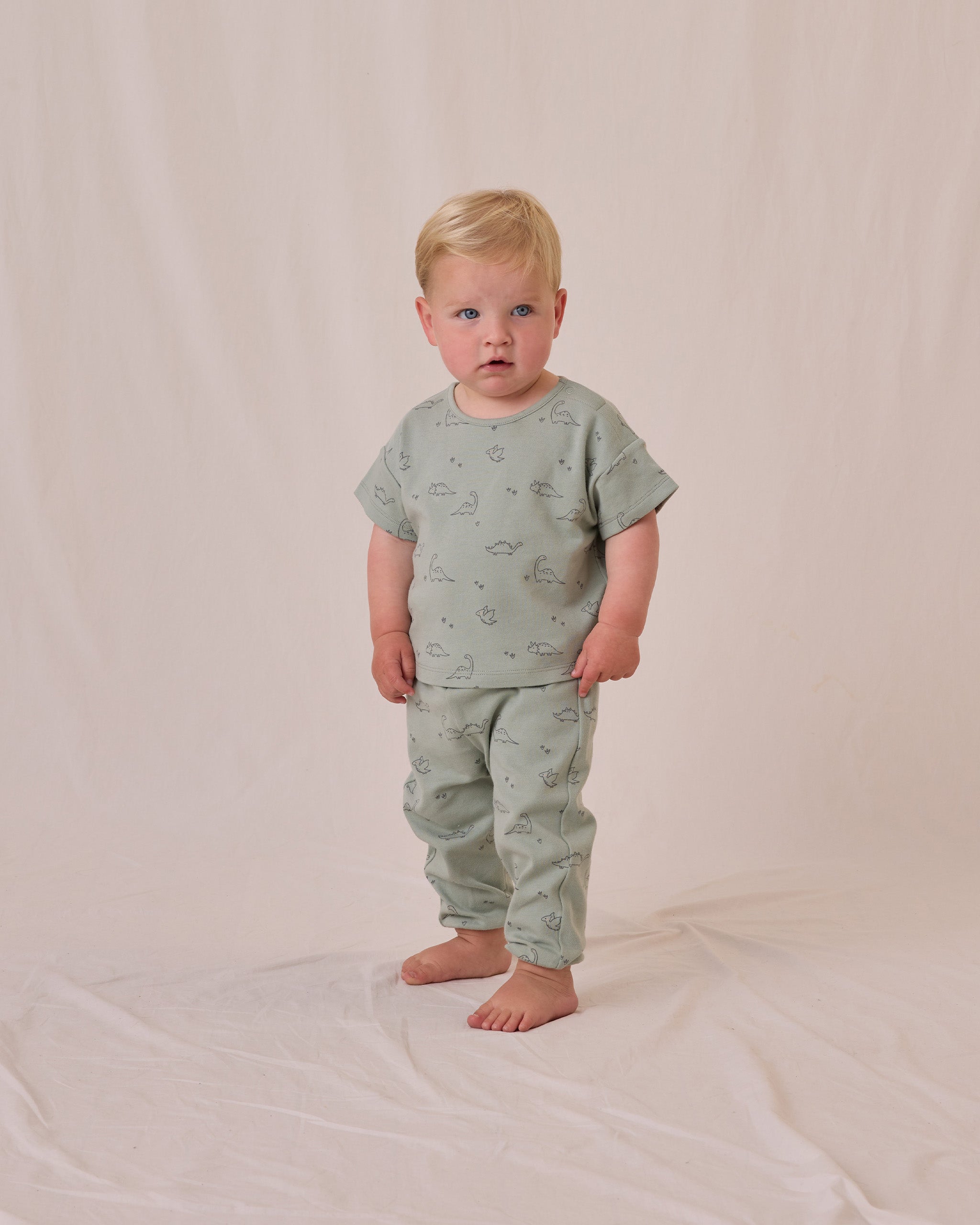 -Jersey Tee + Pant Set || Dino-