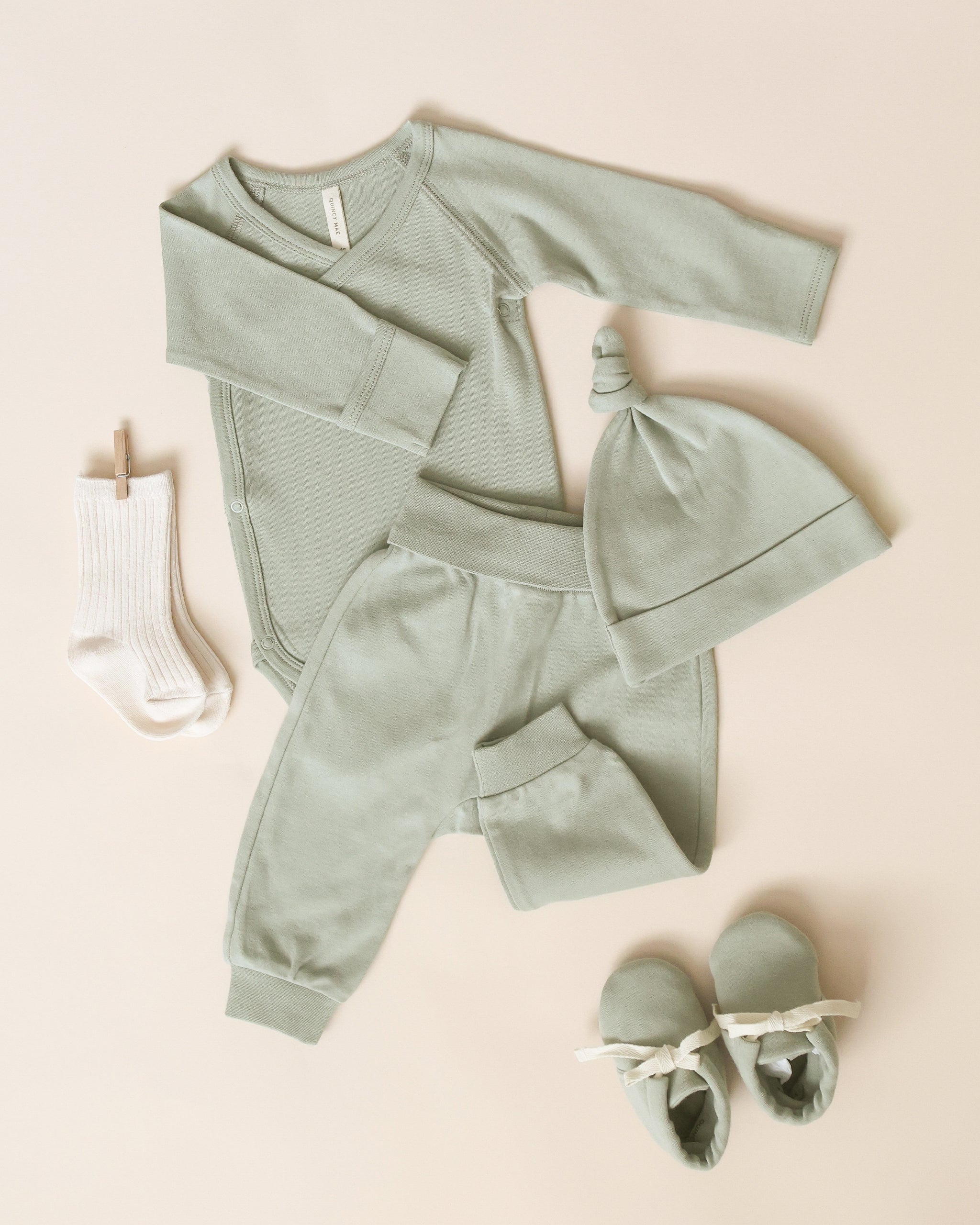 Side Snap Bodysuit || Sage