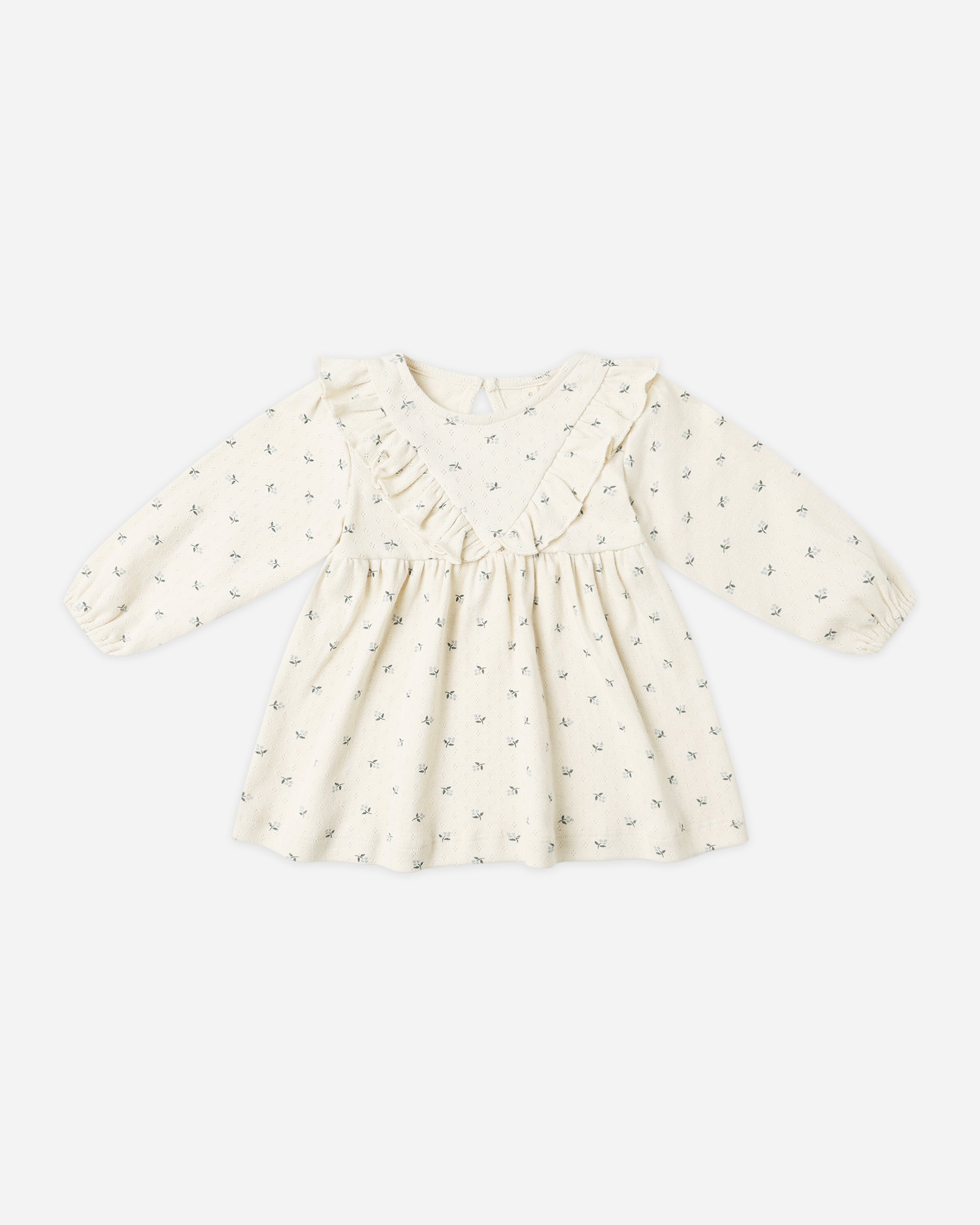 Quincy Mae Sleeveless Ruffle V Dress | Ditsy Ocean main image 0