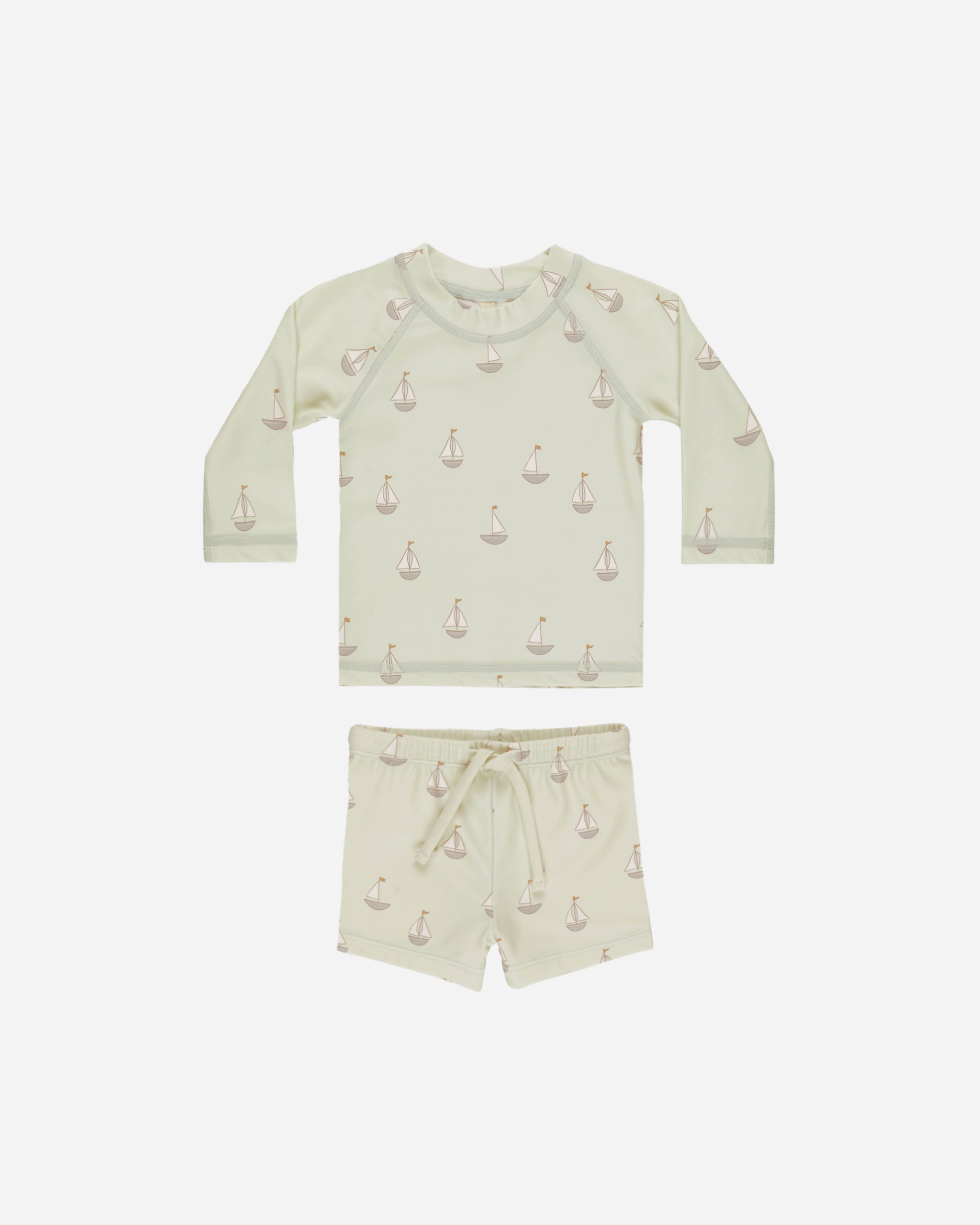 -Finn Rashguard + Short Set || Sailboats-