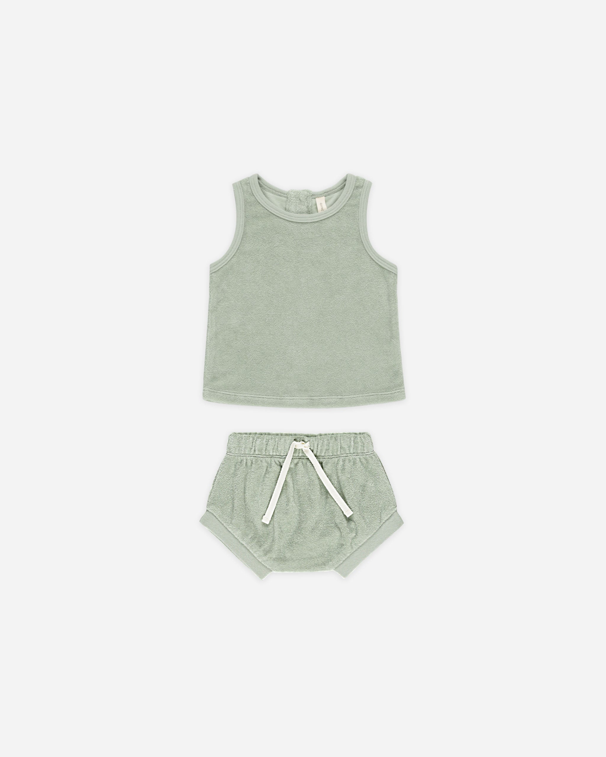 -Terry Tank + Short Set || Sage-