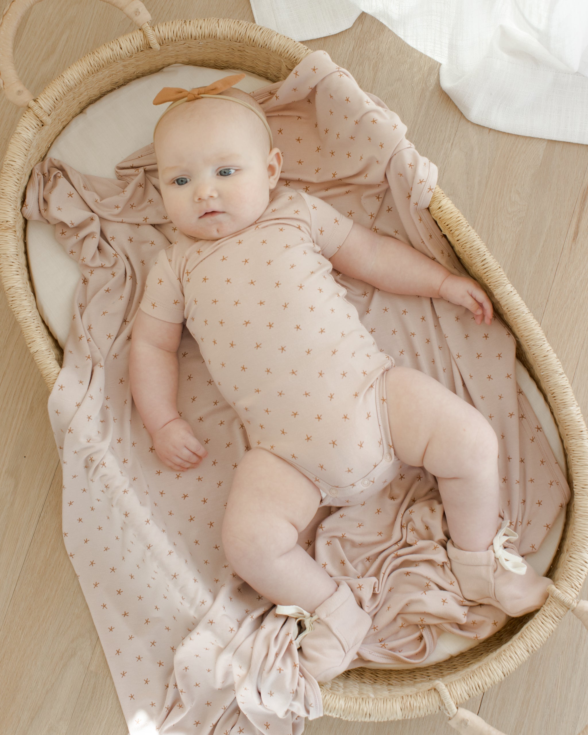 Bamboo Short Sleeve Bodysuit || Twinkle - Rylee + Cru | Kids Clothes | Trendy Baby Clothes | Modern Infant Outfits |
