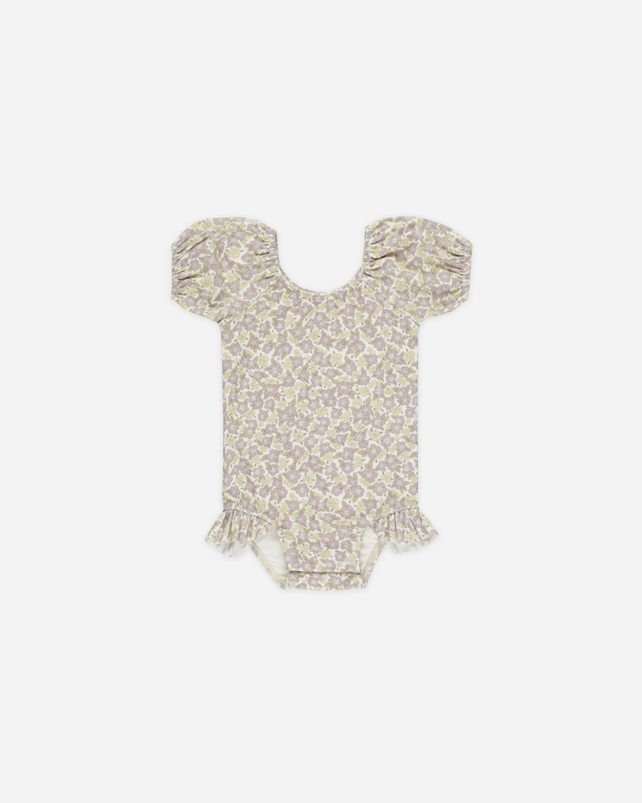 Maillot de bain une pièce Catalina || Motif floral violet
