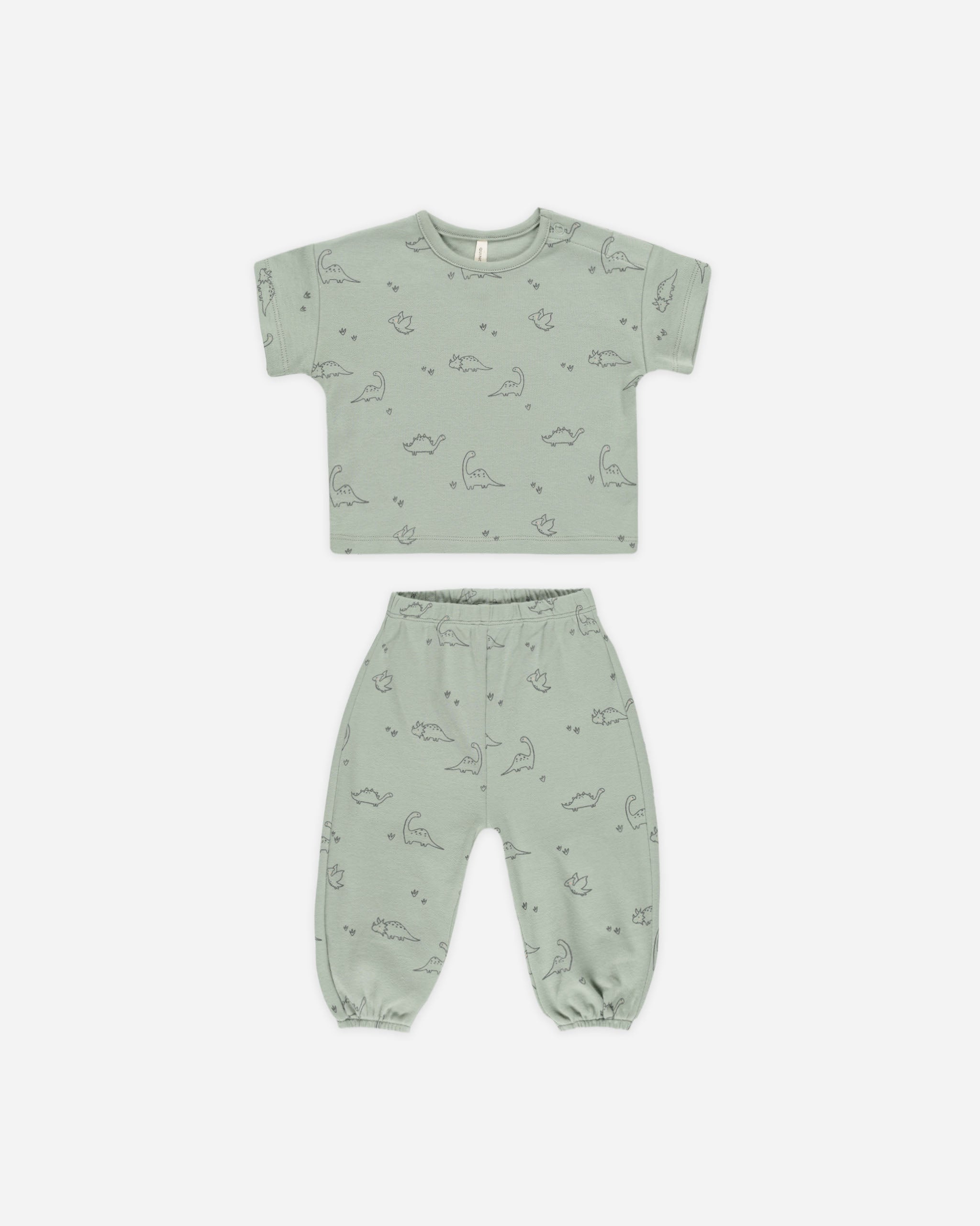-Jersey Tee + Pant Set || Dino-