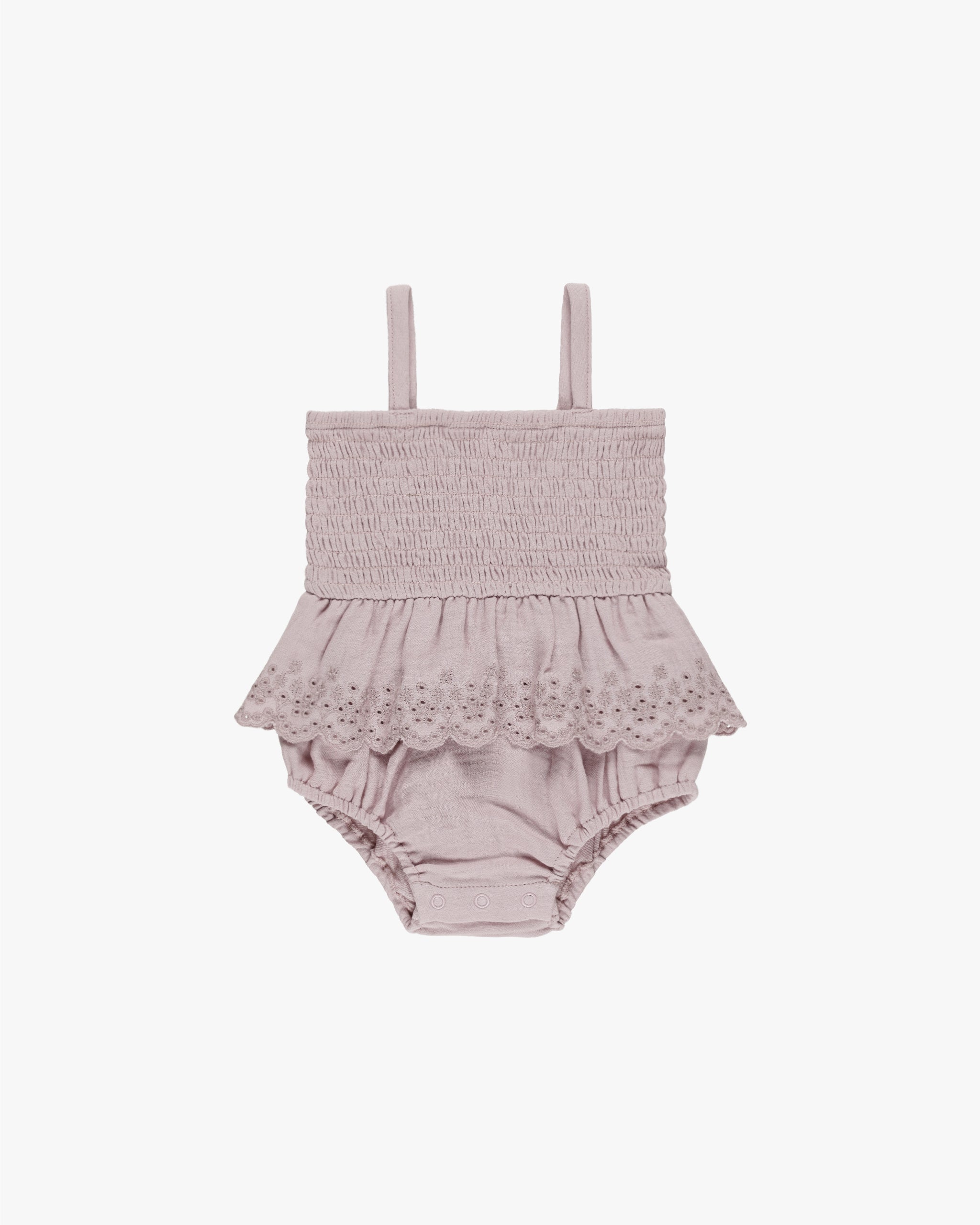 Smocked Skirted Romper || Lavender