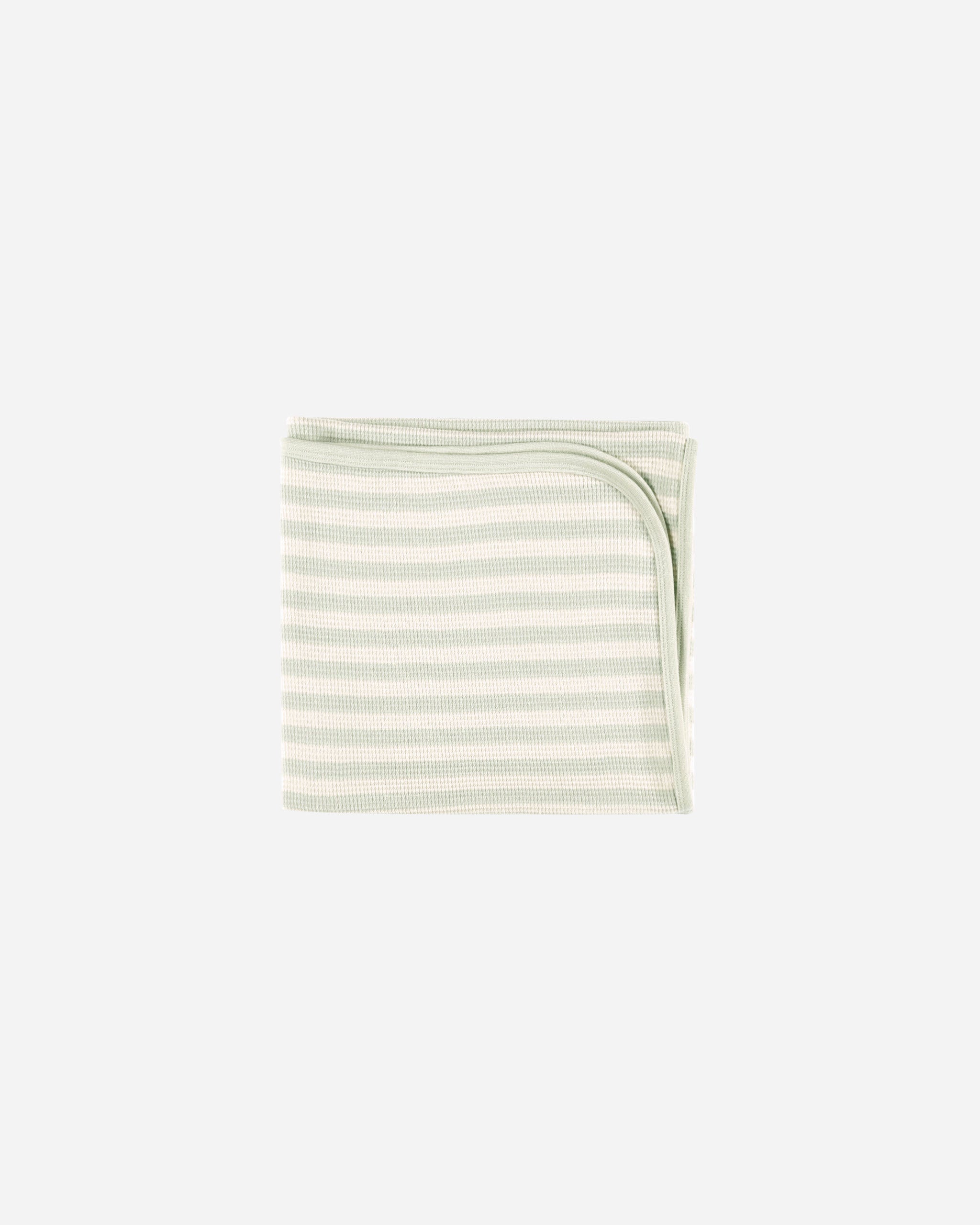 -Couverture pour bébé || Rayures menthe-