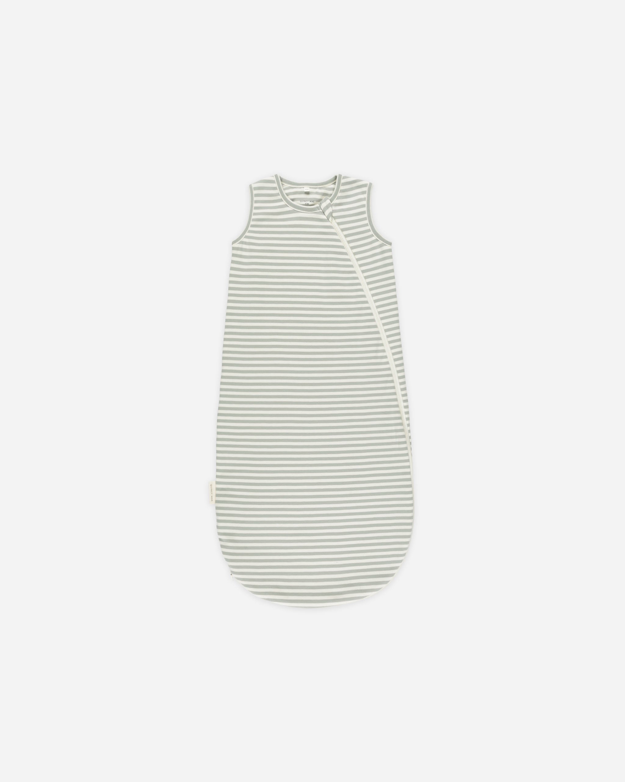 -Jersey Sleep Bag || Sage Stripe-