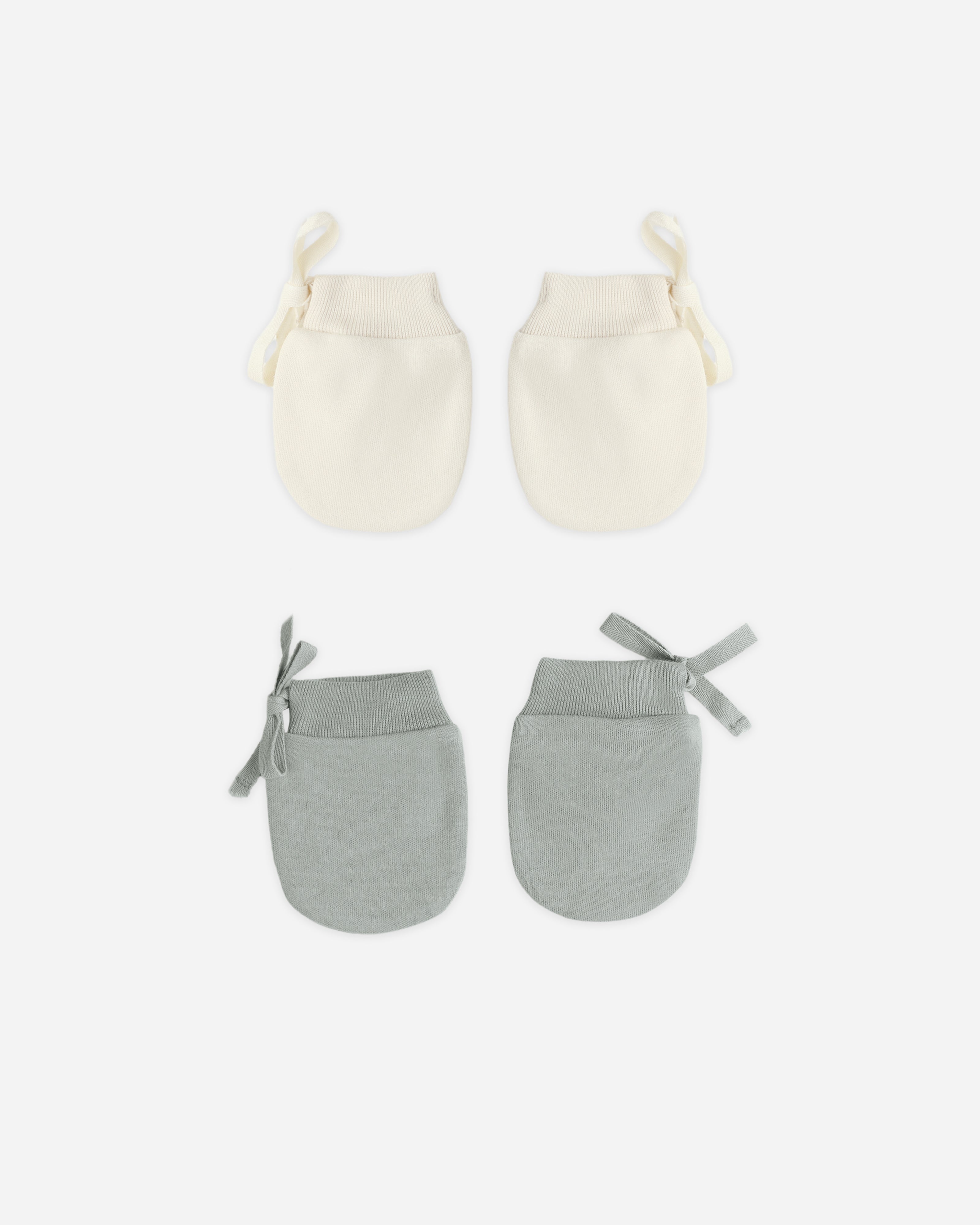 Lot de 2 moufles anti-rayures | Bleu acier, naturel