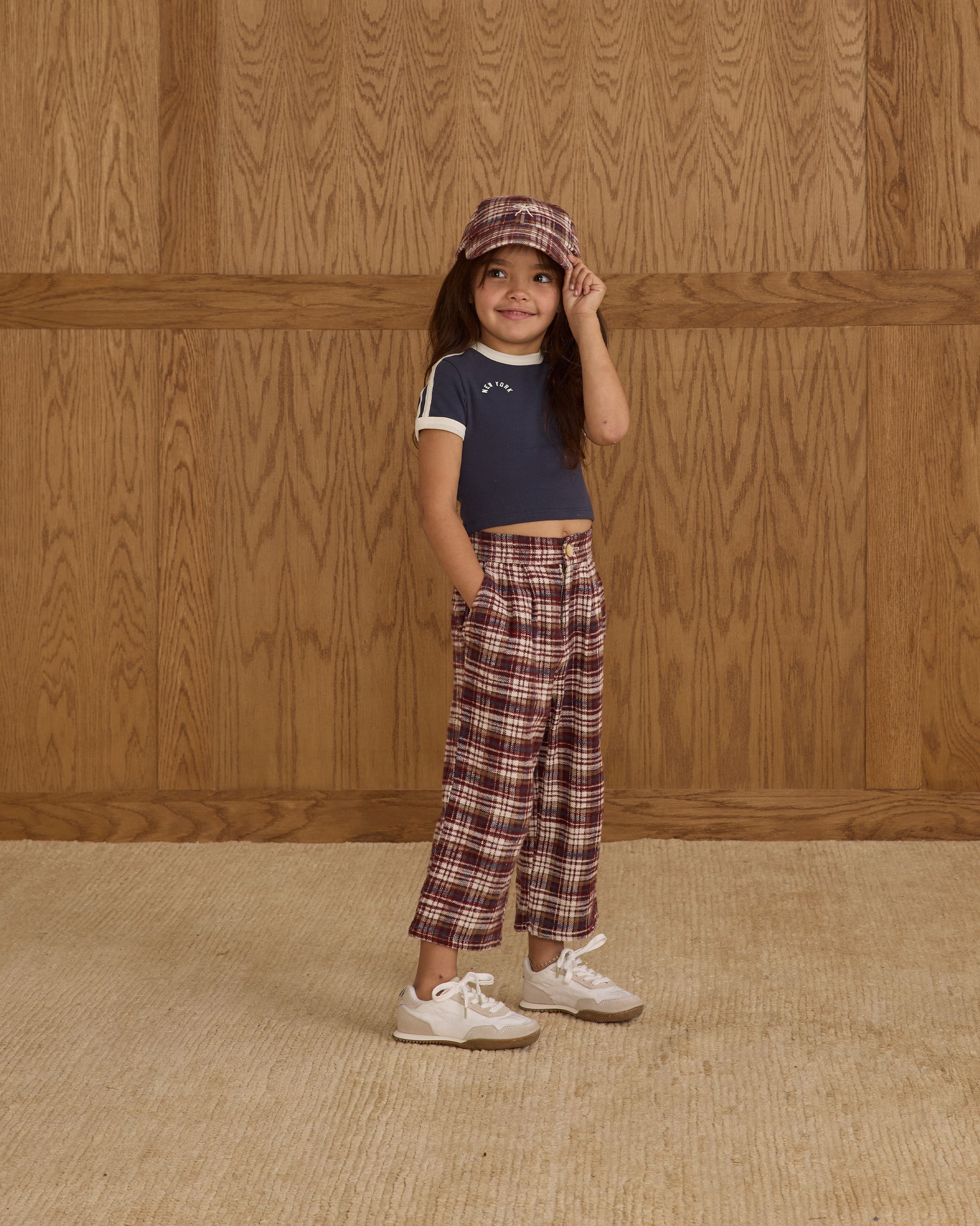 Pantalon Brooklyn || Plaid bordeaux
