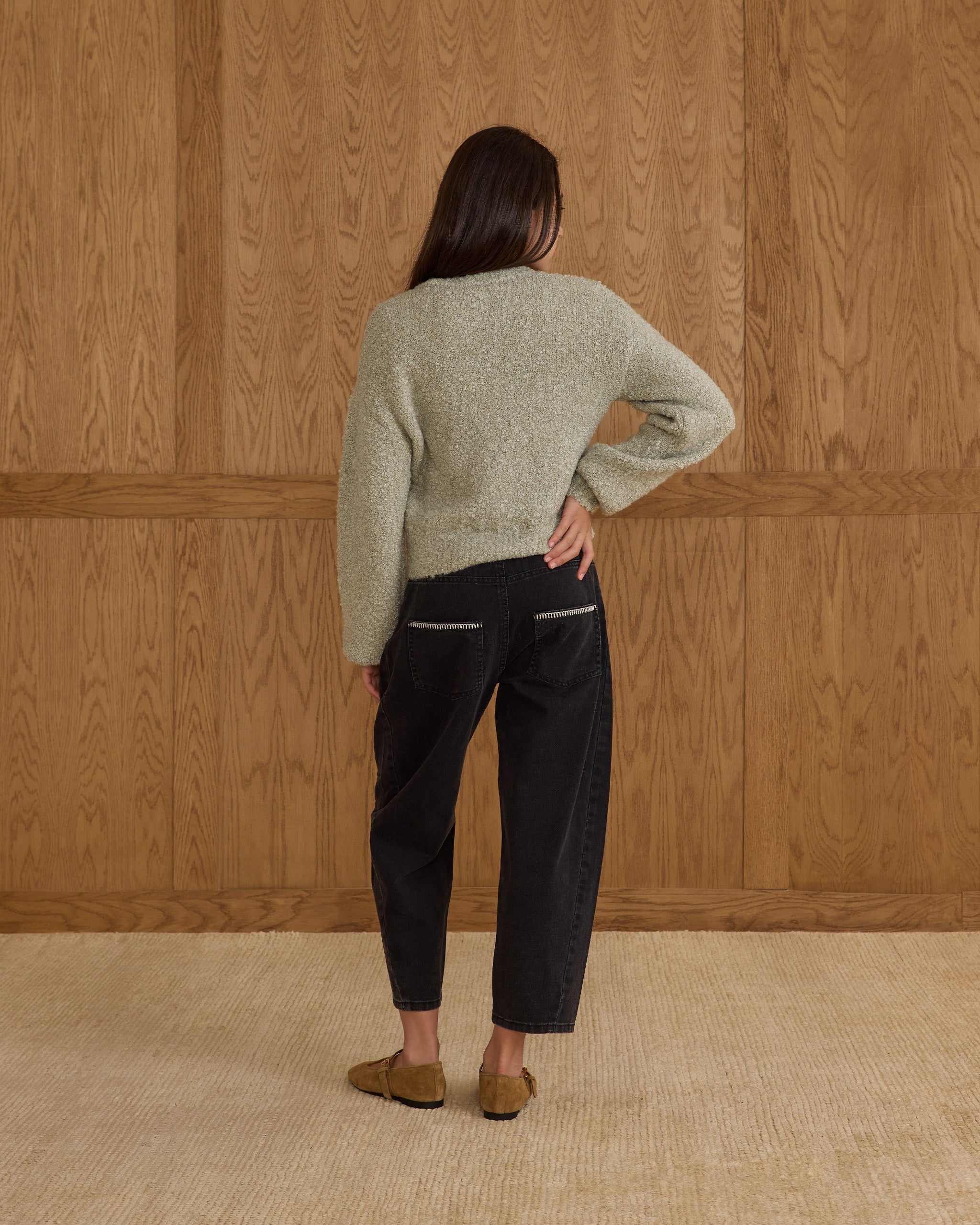 Aspen Sweater || Pistachio Boucle - Teen