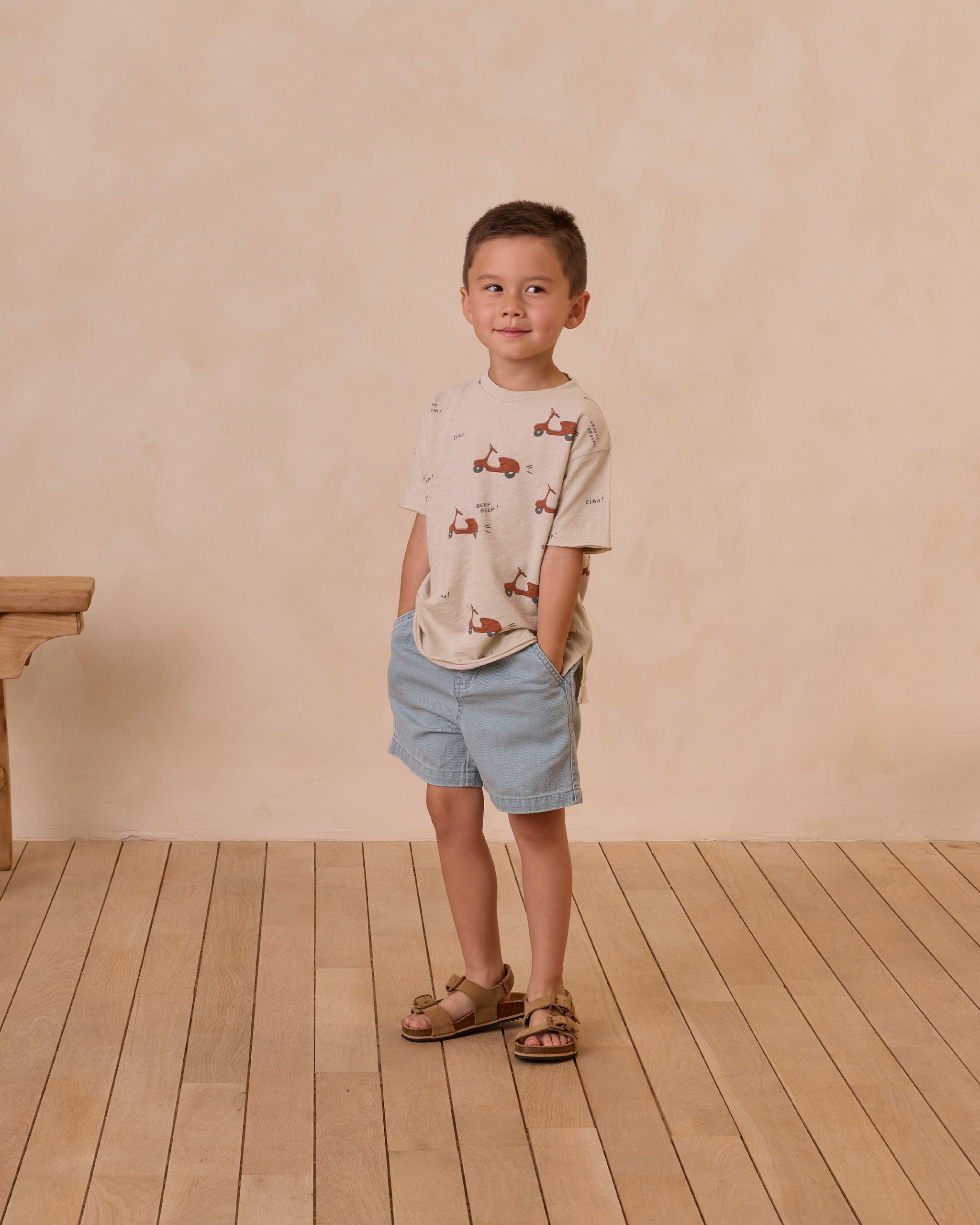 T-shirt à bords bruts || Cyclomoteur