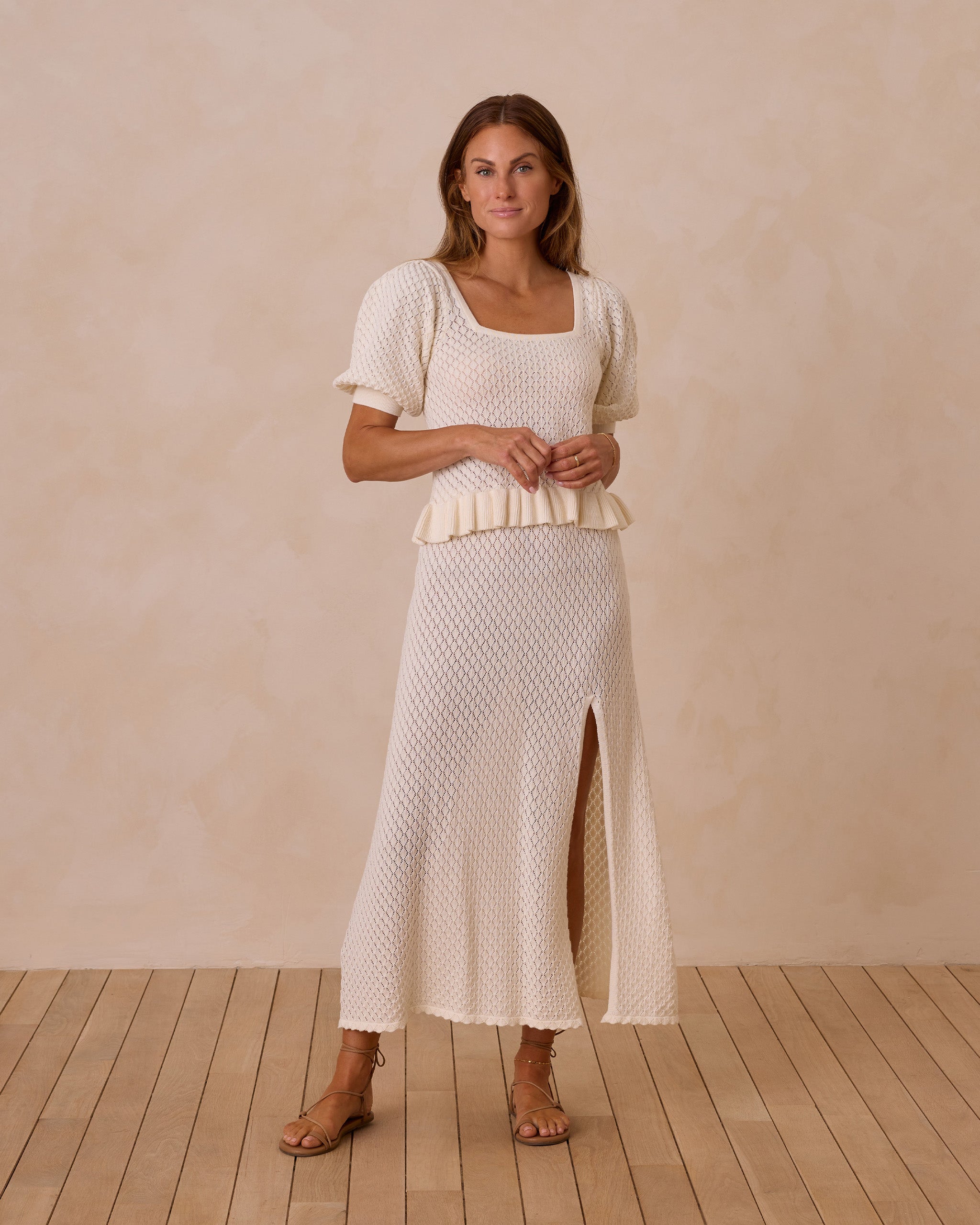 Knit Skirt || Ivory