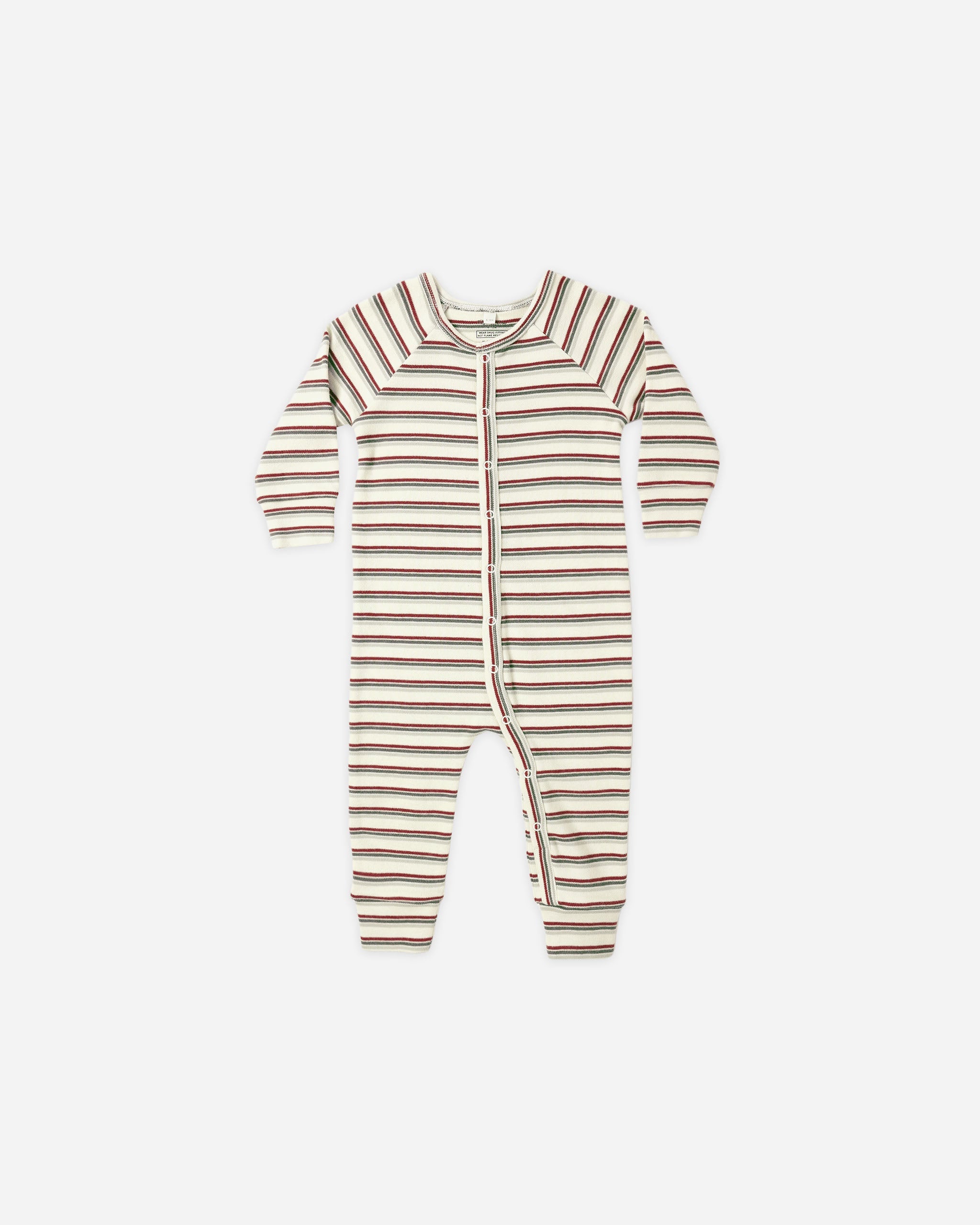 Pyjama Long John Bio || Rayures festives