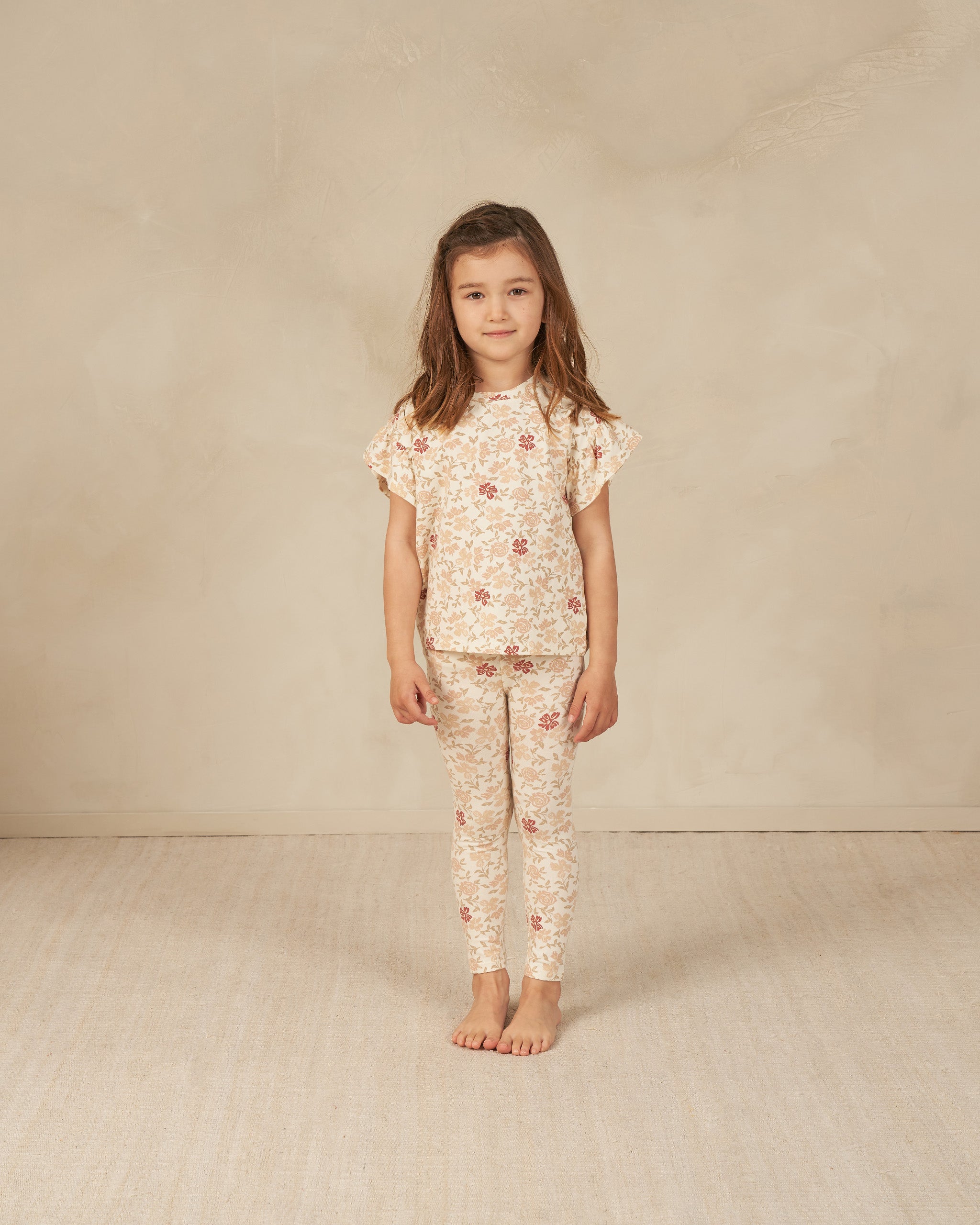 Legging || Pink Floral - Rylee + Cru | Kids Clothes | Trendy Baby Clothes | Modern Infant Outfits |