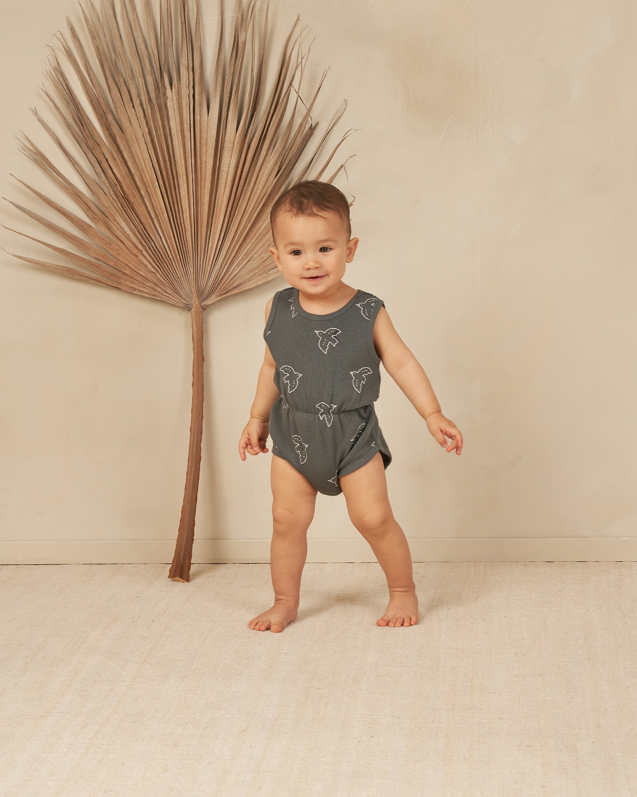 Cinch Playsuit || Birds - Rylee + Cru | Kids Clothes | Trendy Baby Clothes | Modern Infant Outfits |