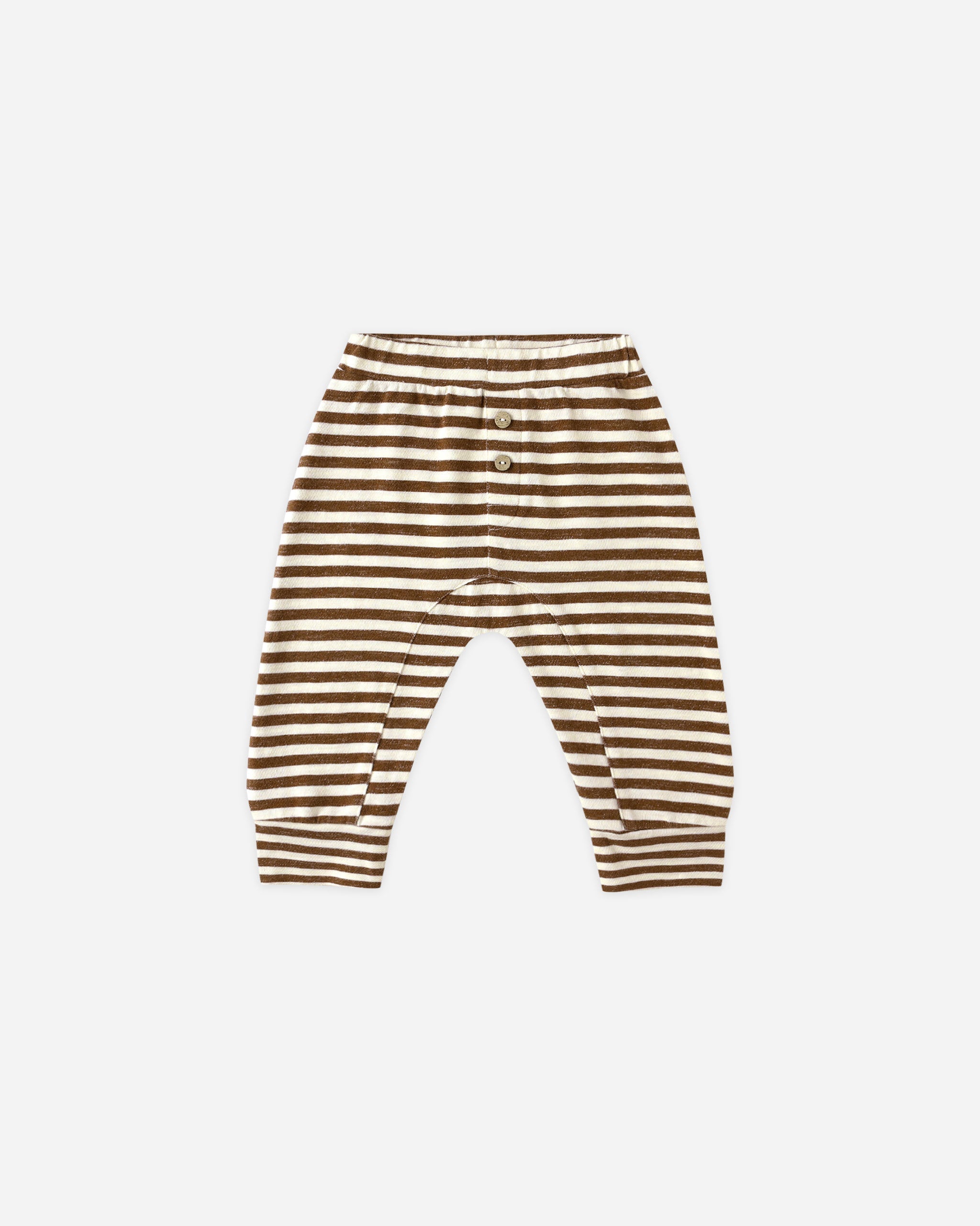 Baby Cru Pant || Brown Stripe - Rylee + Cru | Kids Clothes | Trendy Baby Clothes | Modern Infant Outfits |
