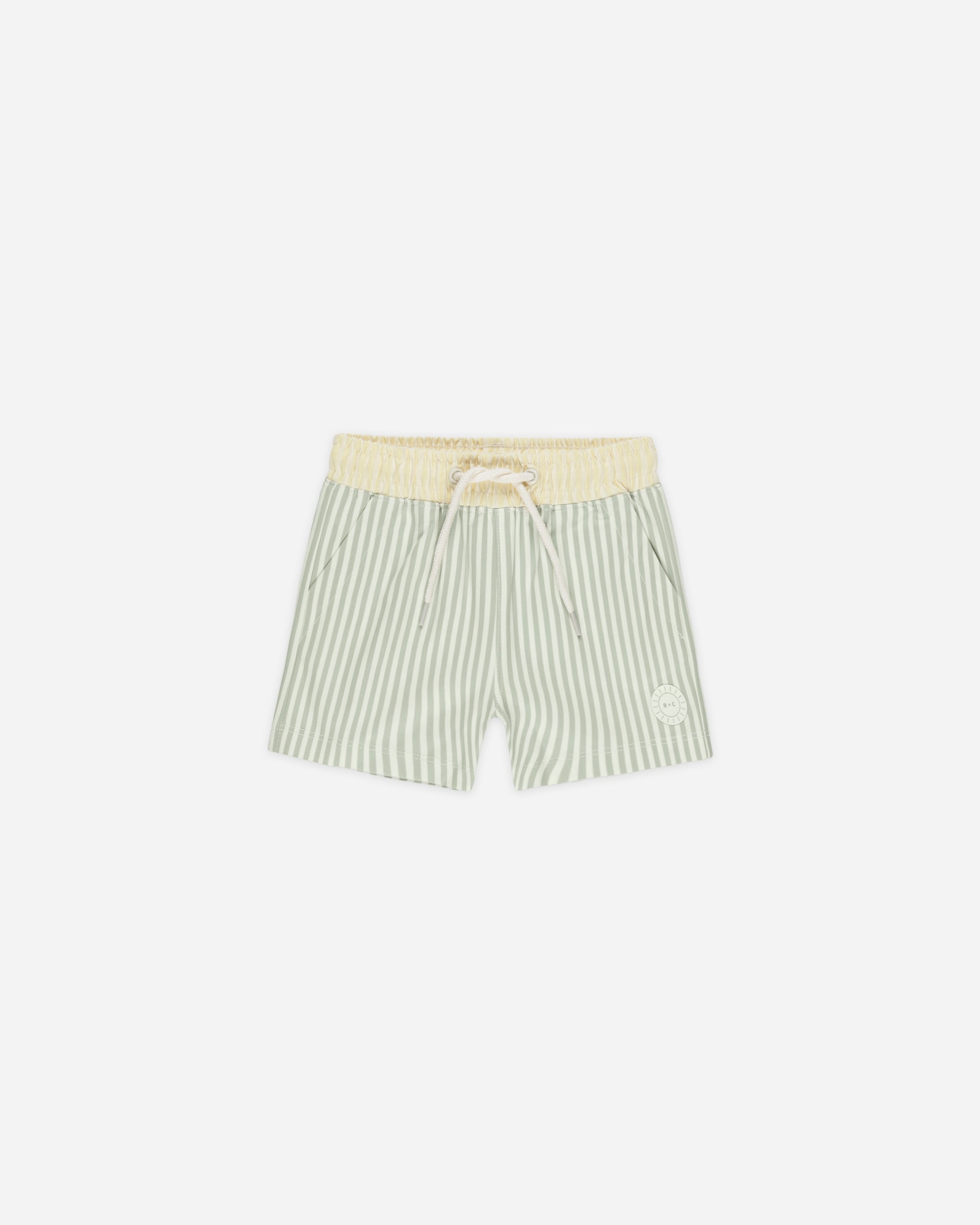 Boardshort || Rayures sauge