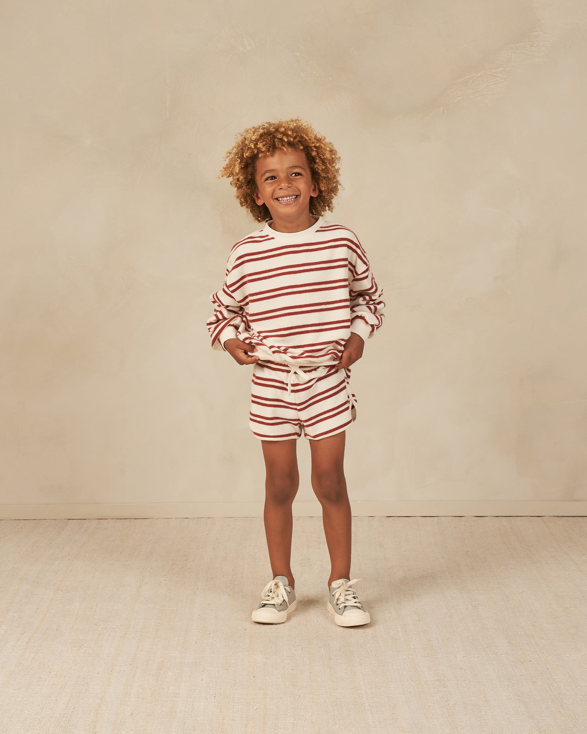 Track Short || Red Stripe - Rylee + Cru | Kids Clothes | Trendy Baby Clothes | Modern Infant Outfits |