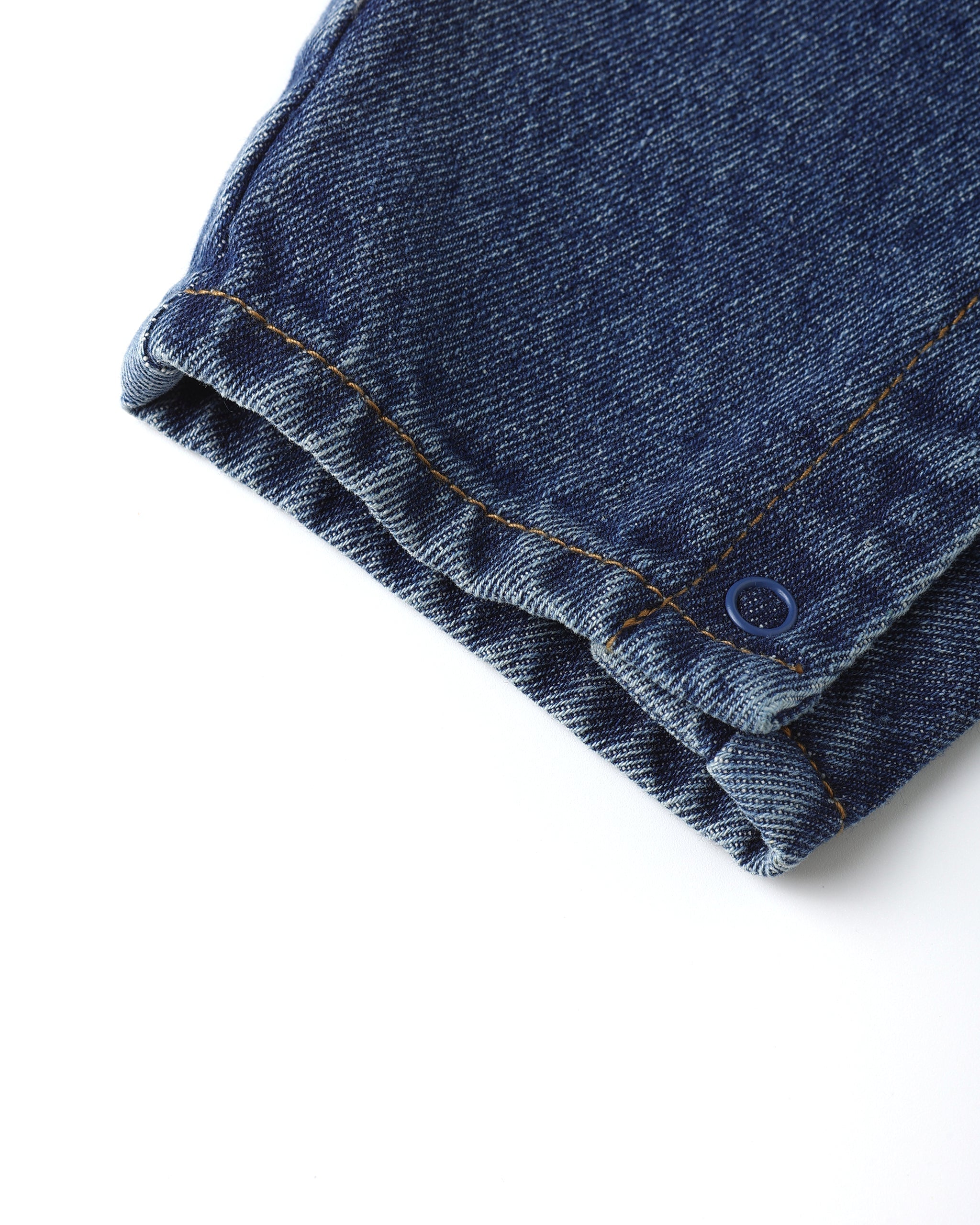 Combinaison bébé à col || Denim indigo