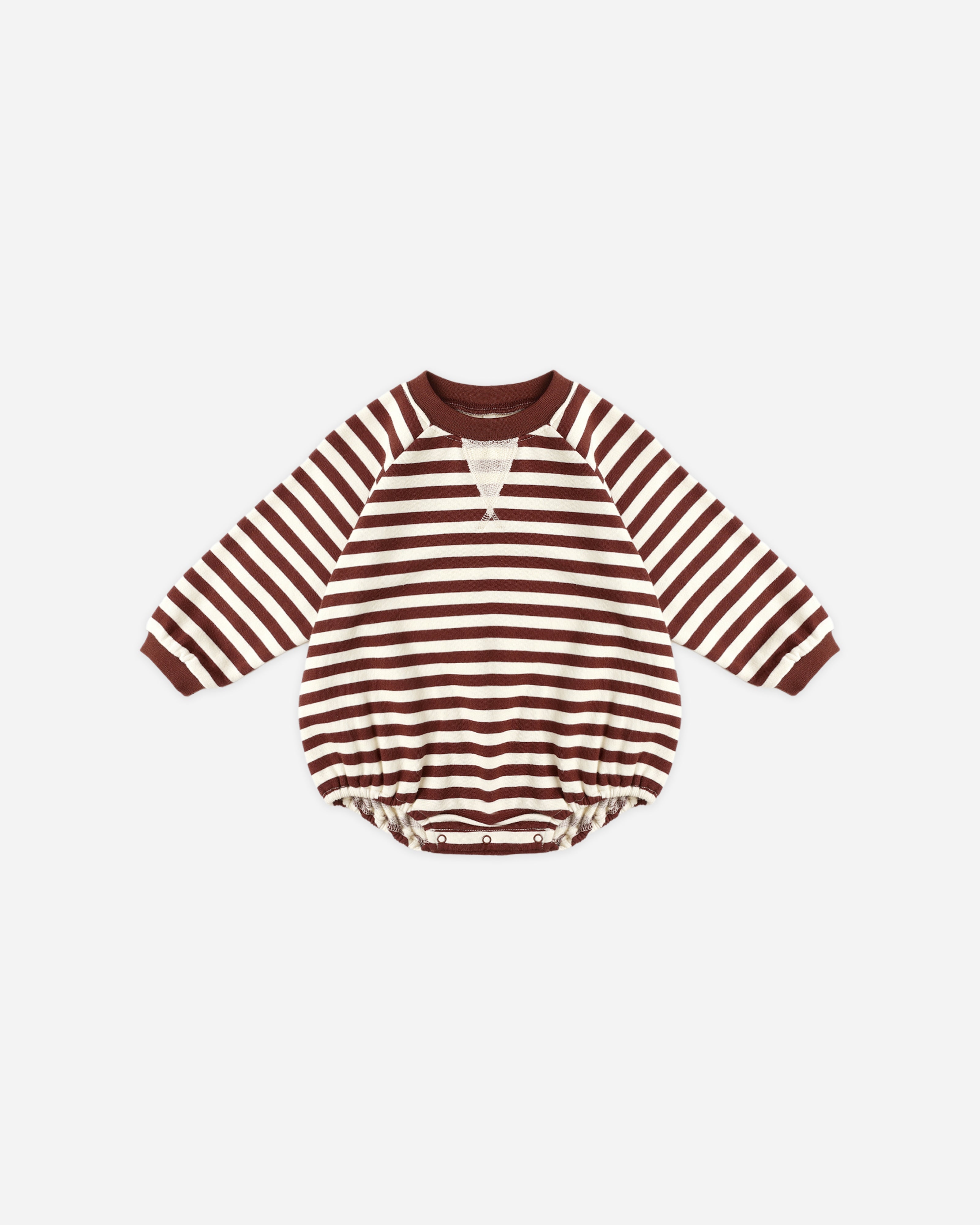 Combinaison à col ras du cou || Rayures bordeaux
