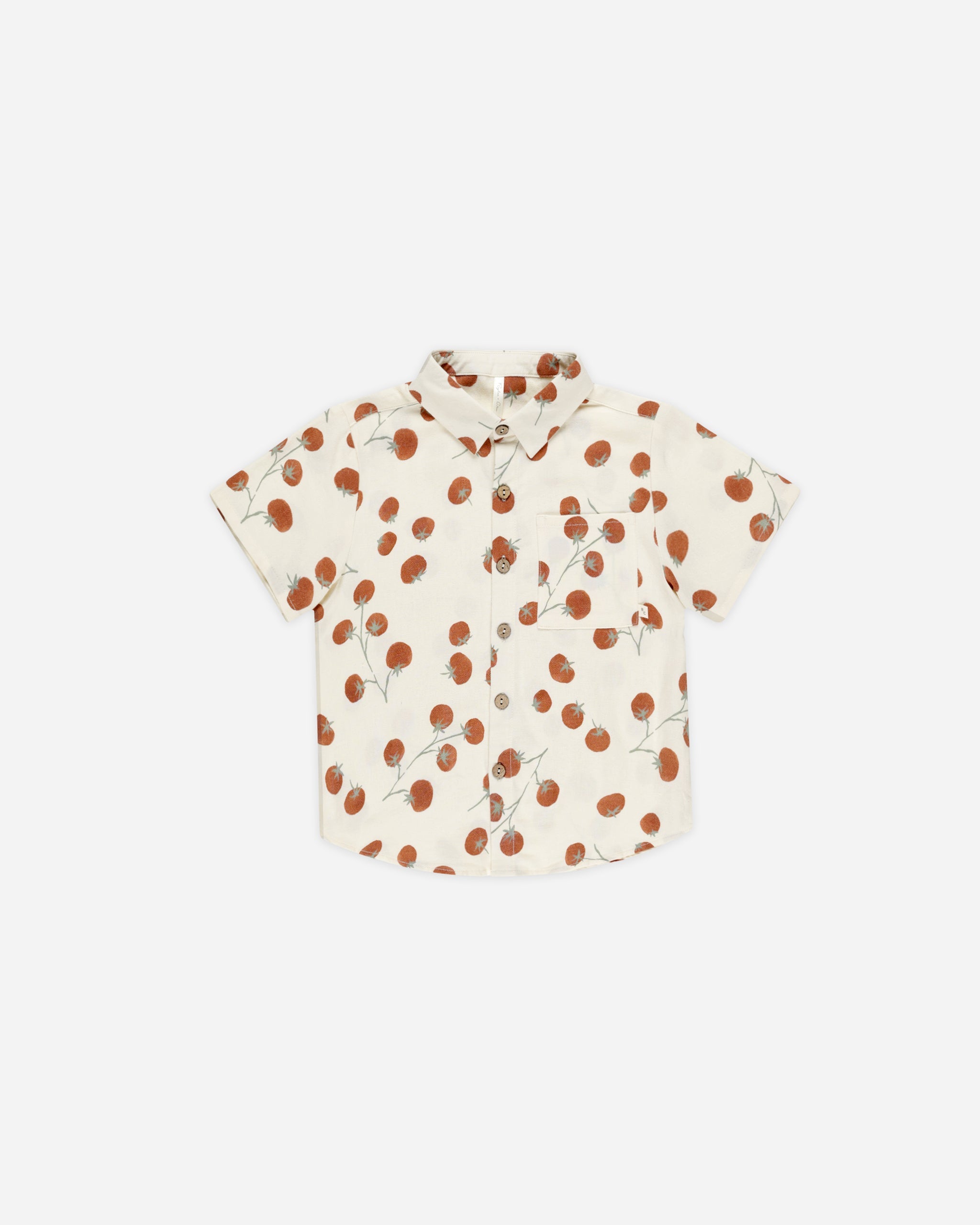 Chemise à manches courtes et col || Tomates