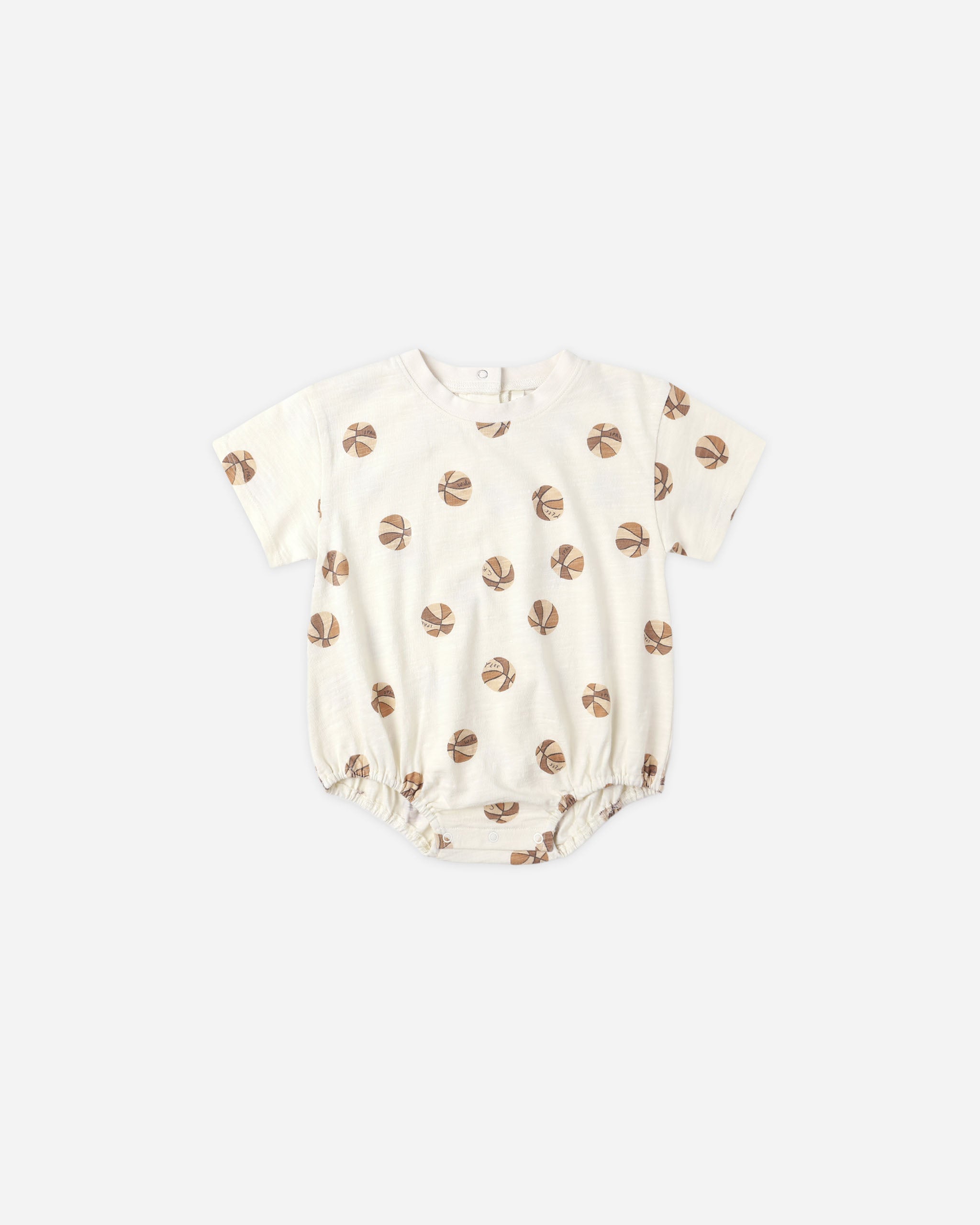 Relaxed Bubble Romper || Basketball - Rylee + Cru | Kids Clothes | Trendy Baby Clothes | Modern Infant Outfits |