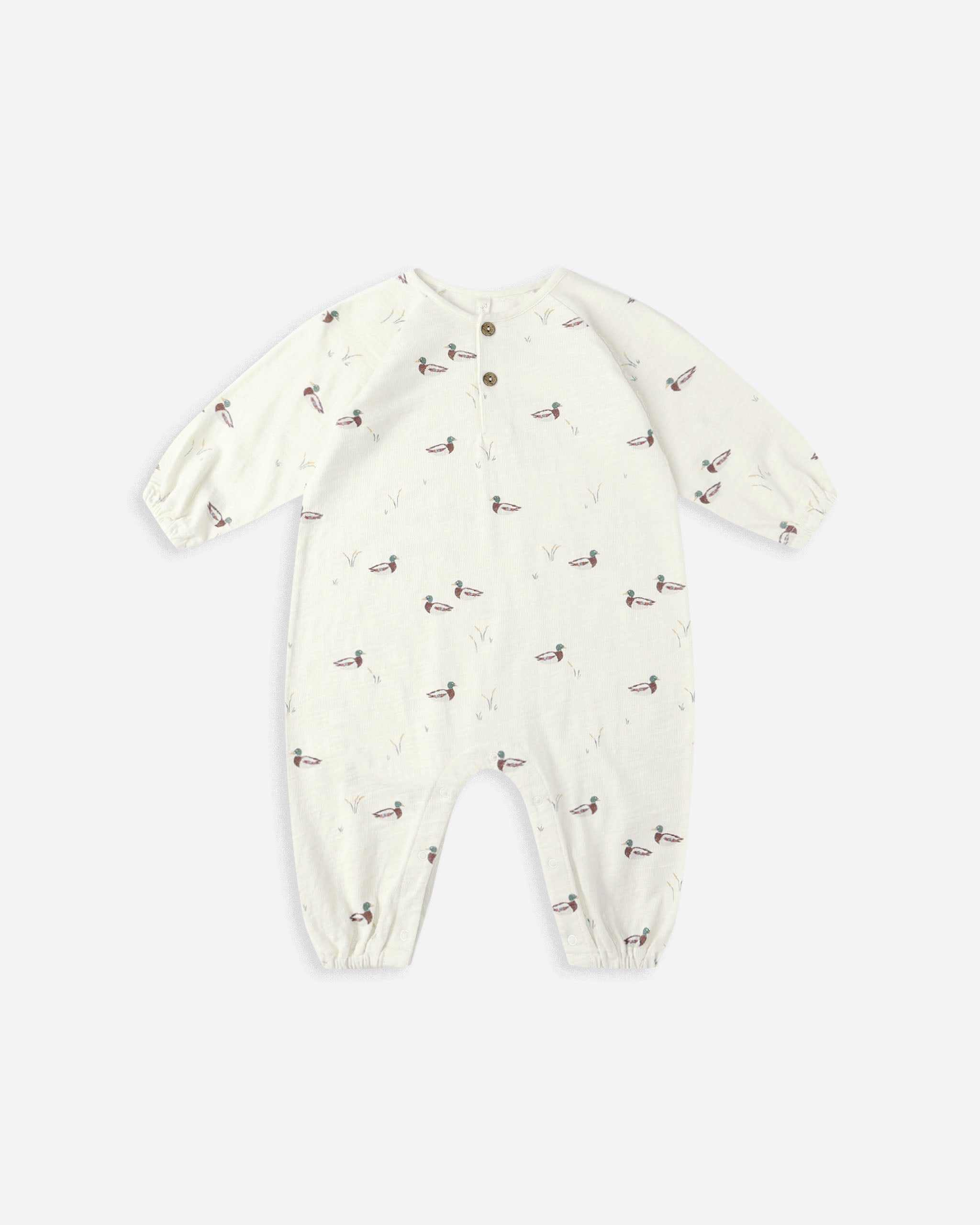 Henley Jumpsuit || Ducks - Rylee + Cru | Kids Clothes | Trendy Baby Clothes | Modern Infant Outfits |
