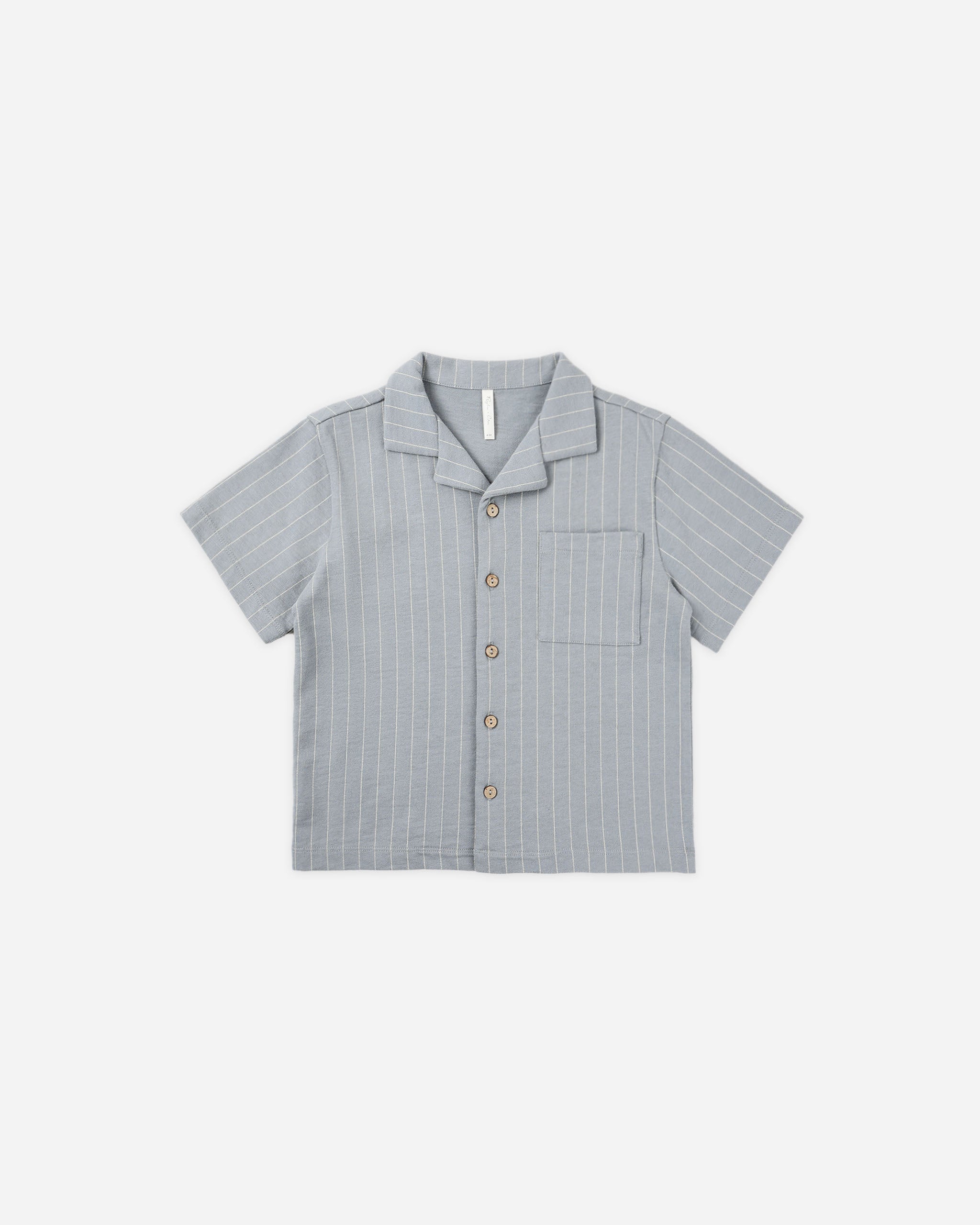 Lapel Collar Shirt || Blue Stripe - Rylee + Cru | Kids Clothes | Trendy Baby Clothes | Modern Infant Outfits |