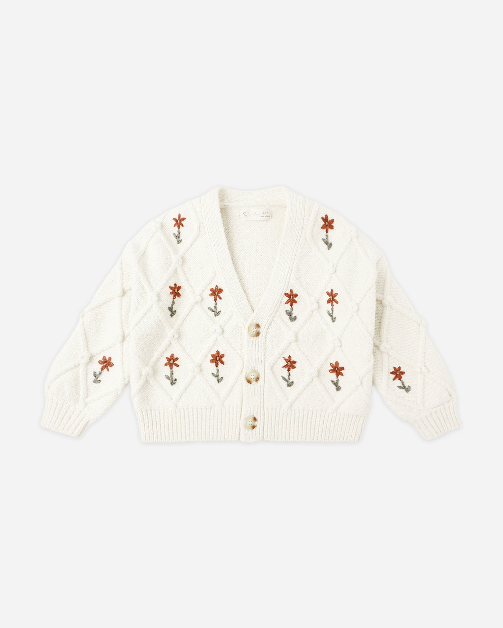 Rylee + Cru Boxy Crop Cardigan in Ruby Daisy main image 0
