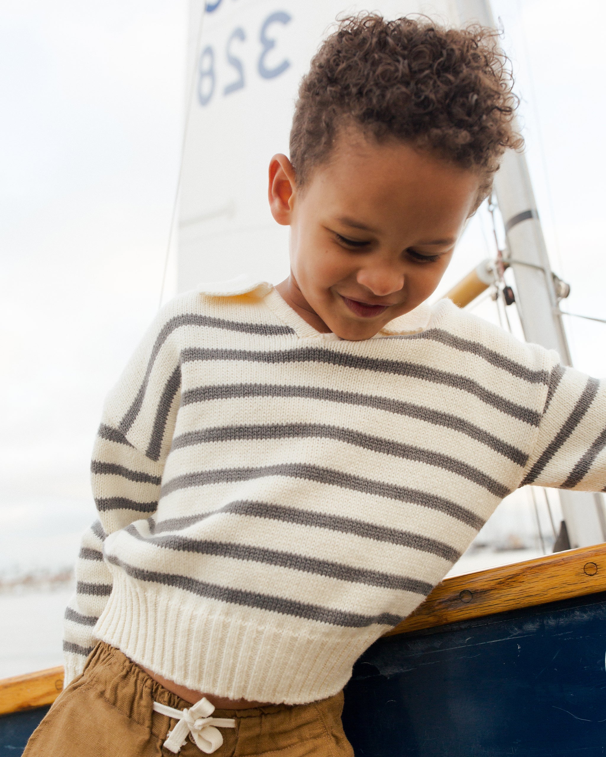 Collared Sweater || Stripe - Rylee + Cru | Kids Clothes | Trendy Baby Clothes | Modern Infant Outfits |