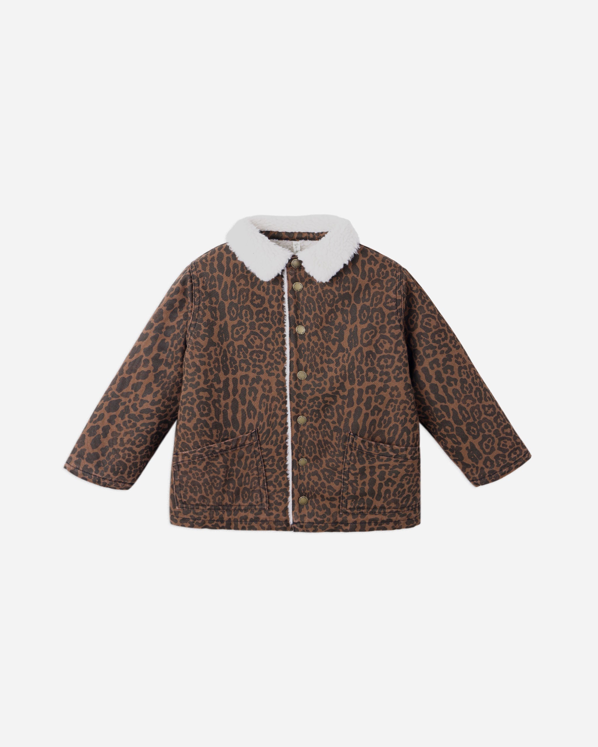Long Chore Coat || Leopard - Rylee + Cru | Kids Clothes | Trendy Baby Clothes | Modern Infant Outfits |
