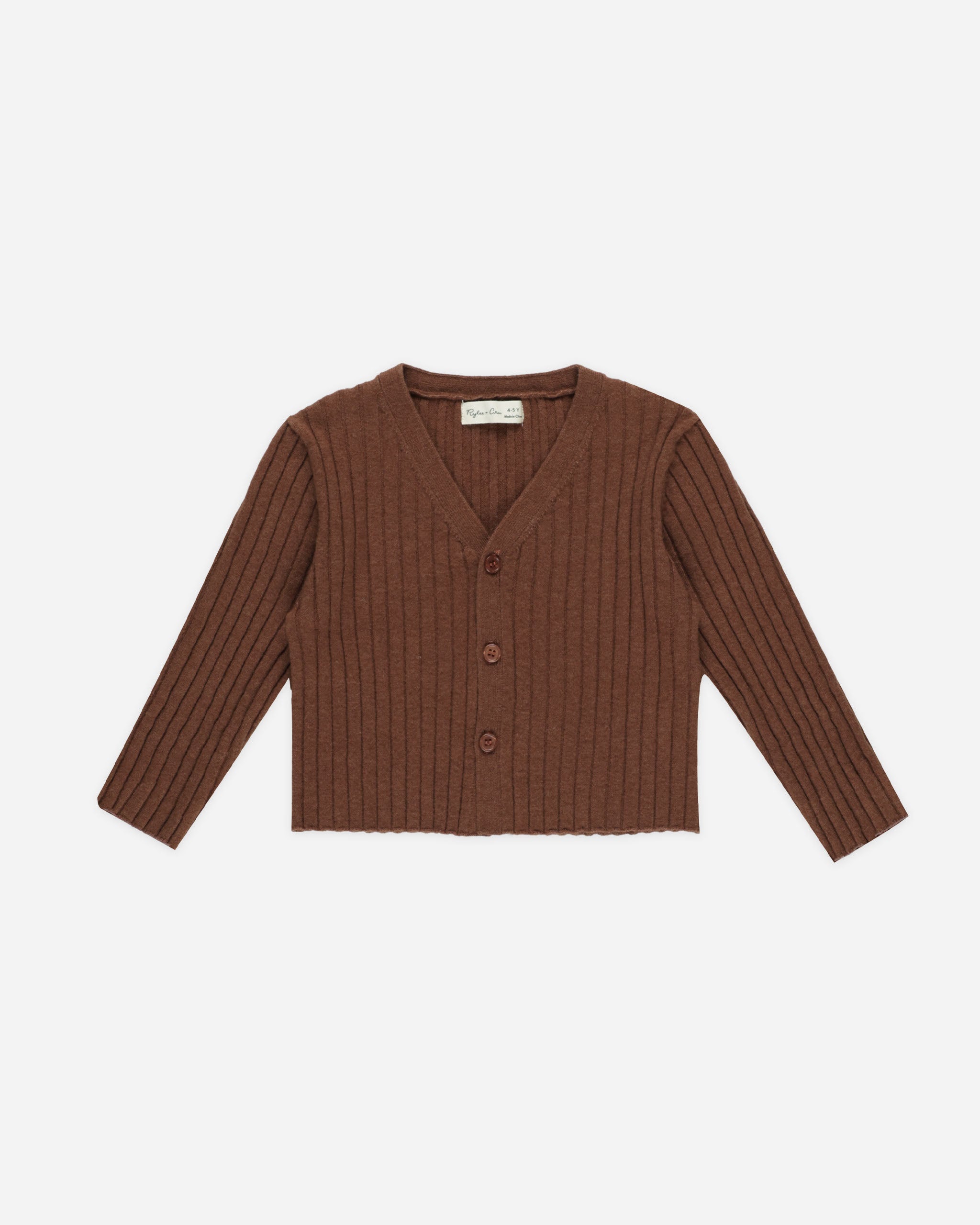Long Sleeve Knit Button Top || Brown - Rylee + Cru | Kids Clothes | Trendy Baby Clothes | Modern Infant Outfits |