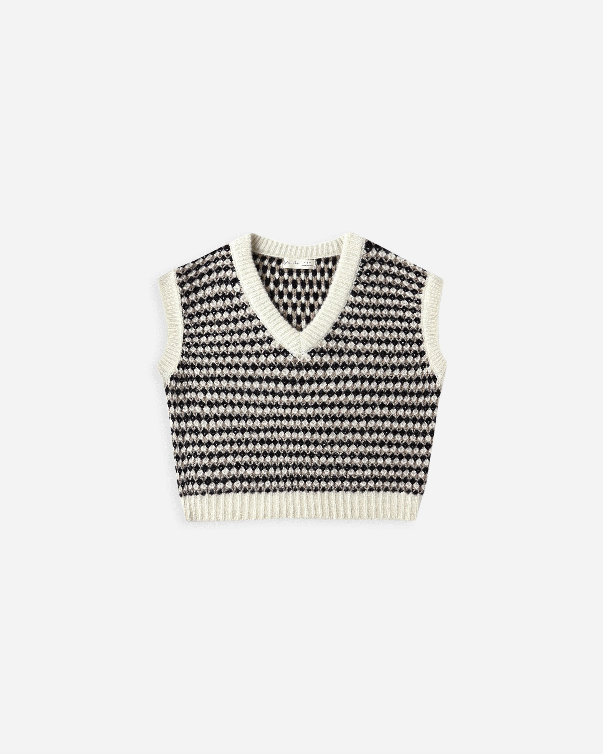 Sweater Vest || Black Speckle