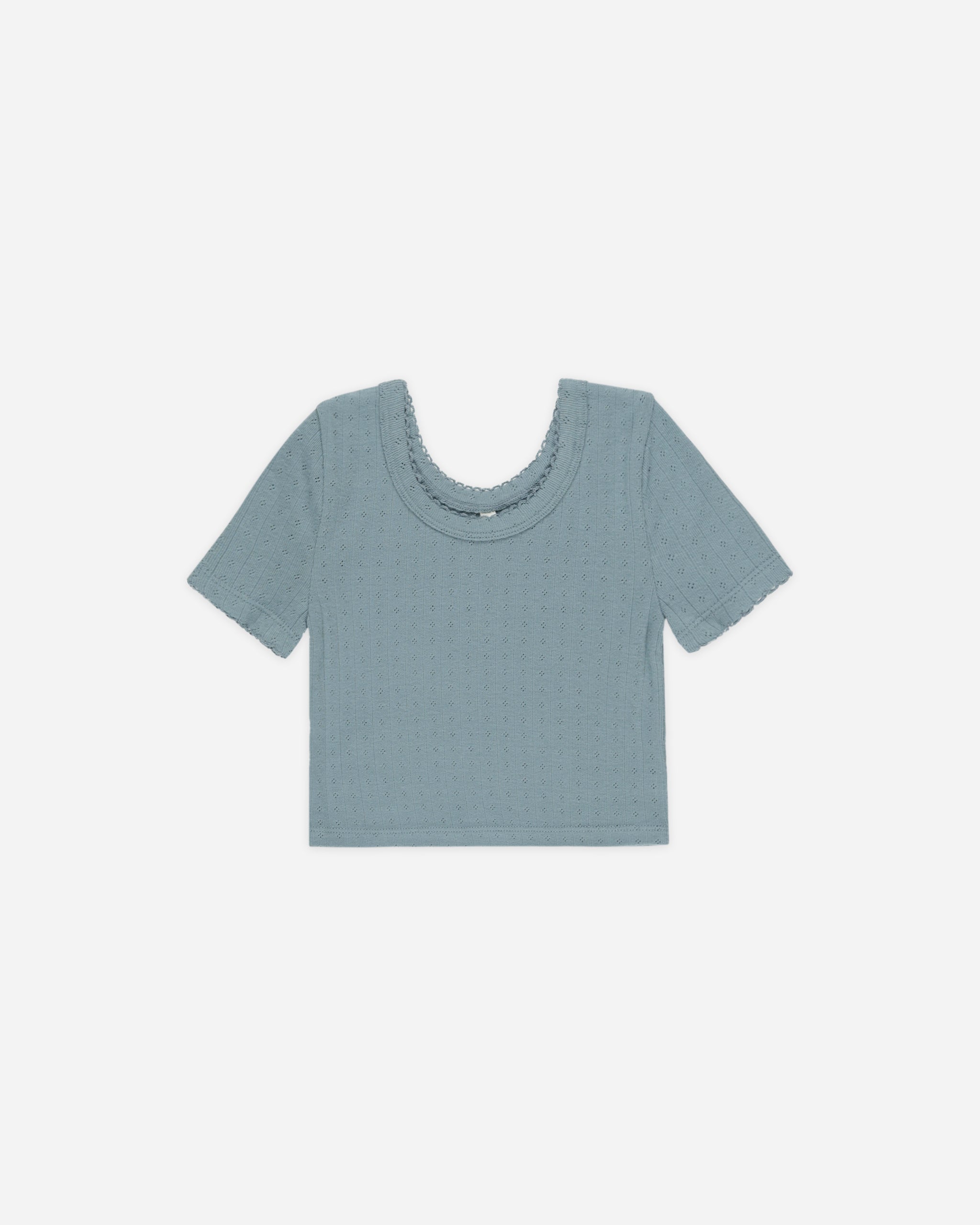 T-shirt Pointelle || Océan